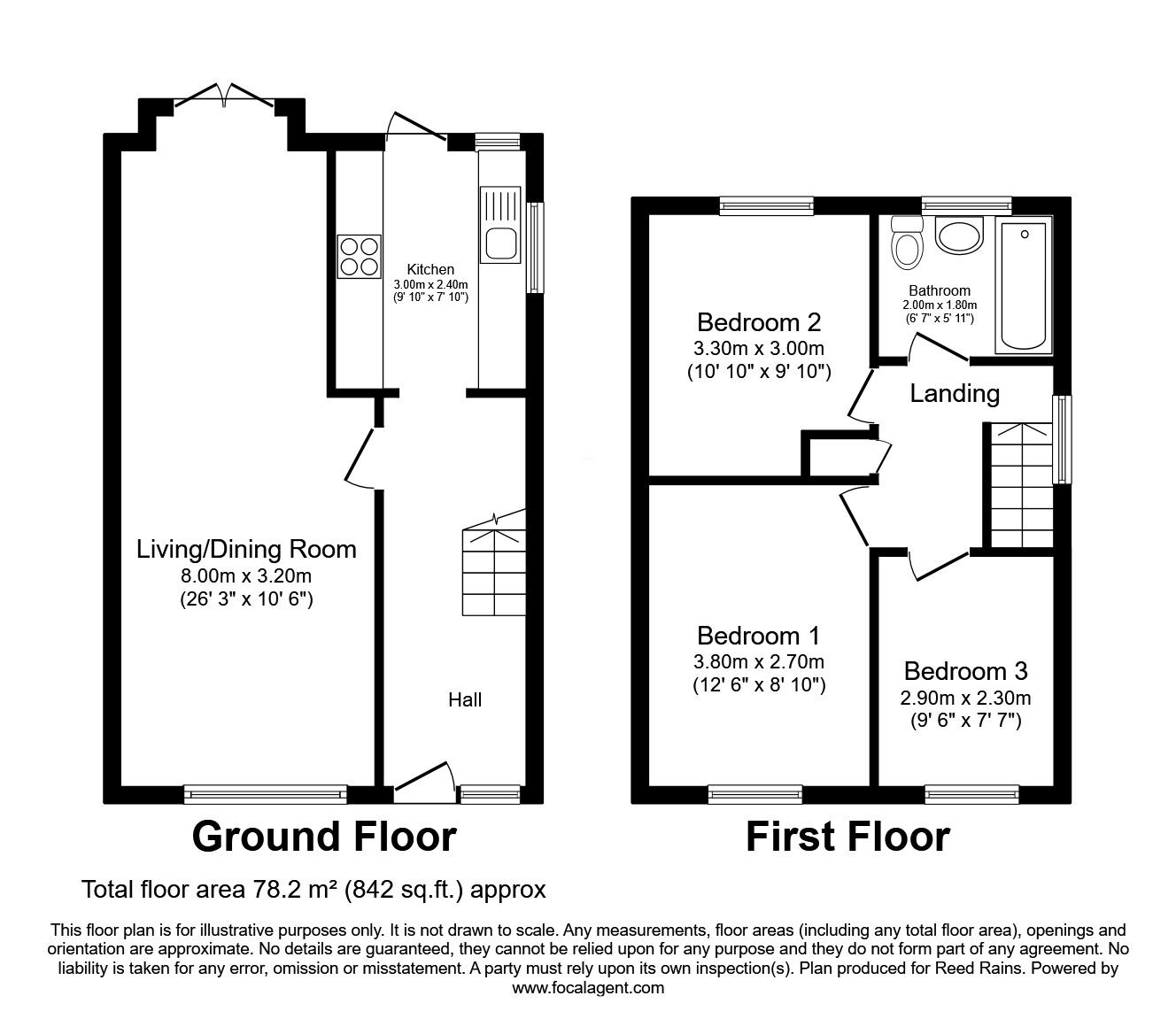 Floorplan of 3 bedroom Semi Detached House for sale, Heathfield Avenue, St. Helens, Merseyside, WA9