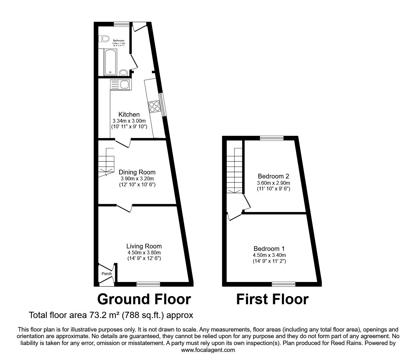 Floorplan of 2 bedroom End Terrace House for sale, Francis Street, St. Helens, Merseyside, WA9