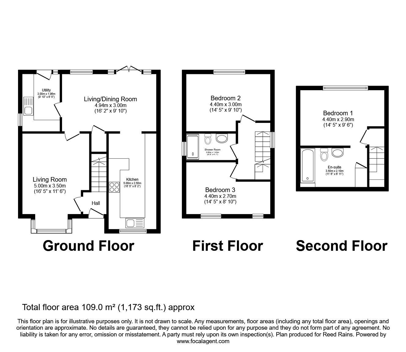 Floorplan of 3 bedroom Detached House for sale, Rosthwaite Grove, St. Helens, Merseyside, WA11