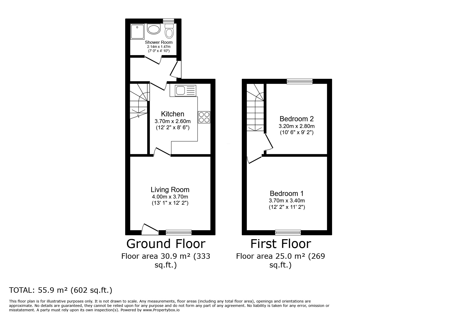 Floorplan of 2 bedroom Mid Terrace House for sale, Gladstone Street, St. Helens, Merseyside, WA10