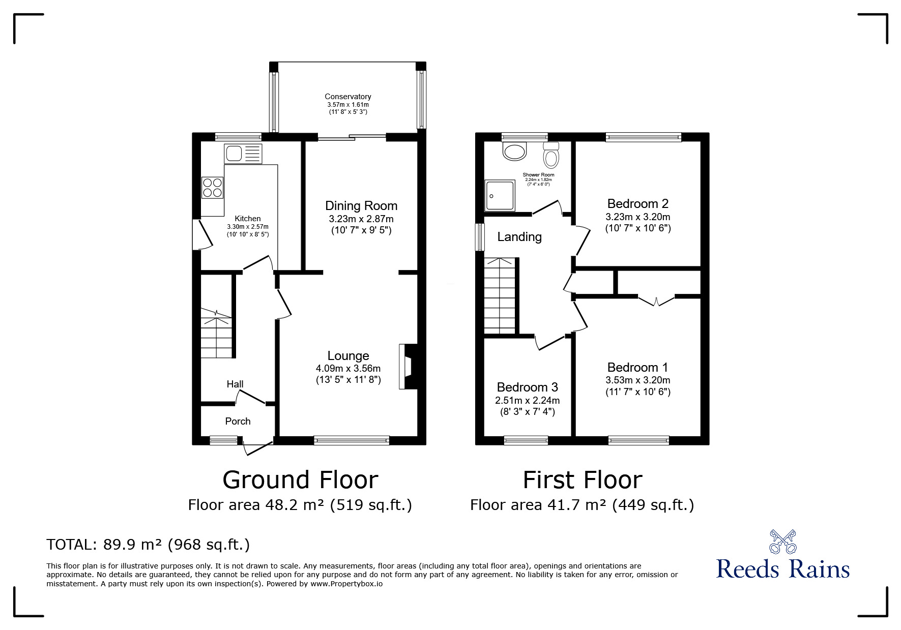 Floorplan of 3 bedroom Semi Detached House for sale, Lathom Drive, Rainford, Merseyside, WA11