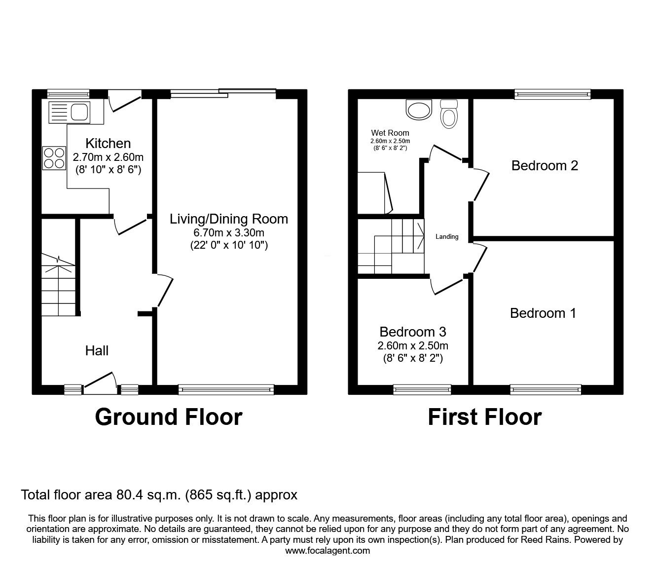 Floorplan of 3 bedroom End Terrace House for sale, Sutton Heath Road, St. Helens, Merseyside, WA9