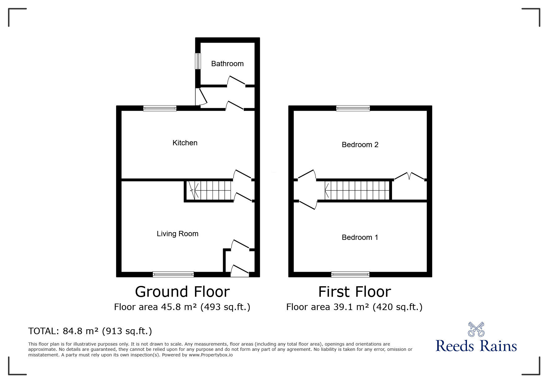 Floorplan of 2 bedroom End Terrace House for sale, Church Road, Haydock, Merseyside, WA11