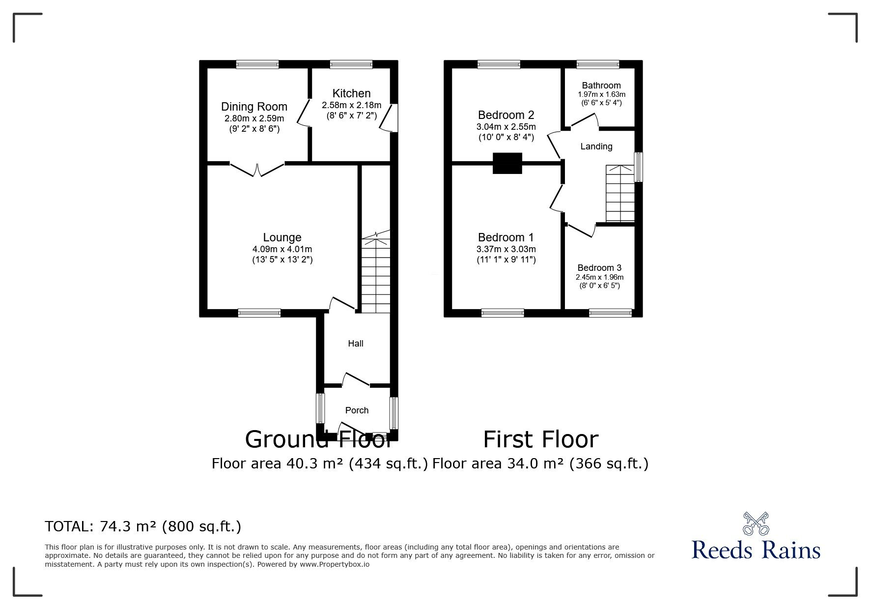 Floorplan of 3 bedroom Semi Detached House for sale, Scholes Park, St. Helens, Merseyside, WA10