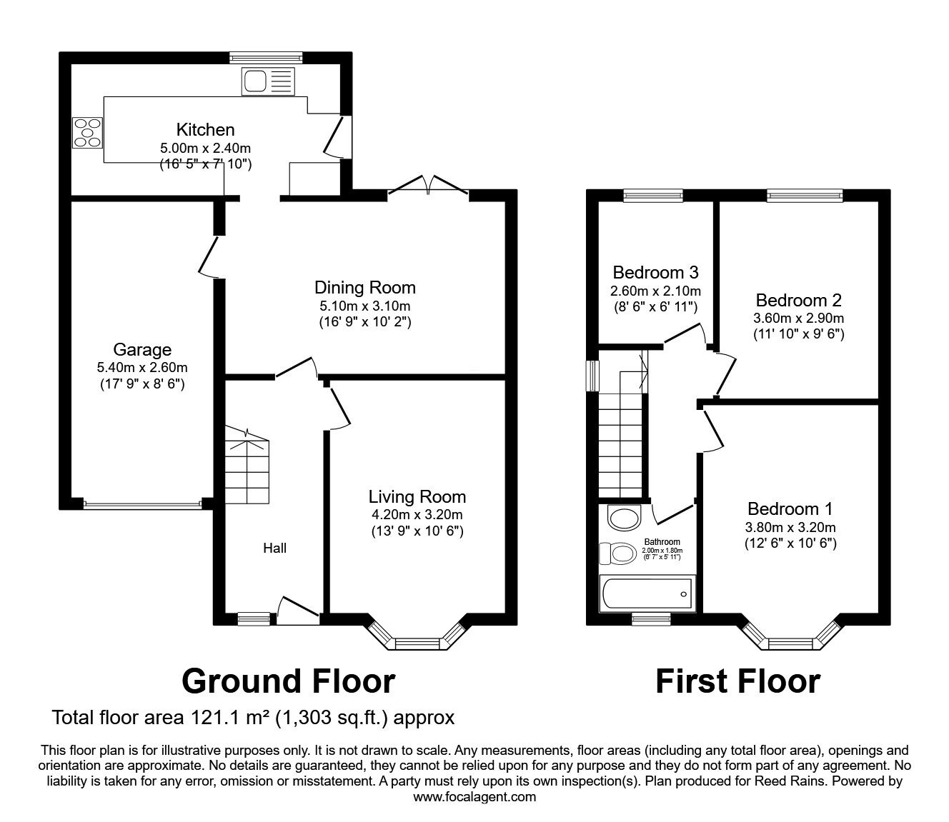 Floorplan of 3 bedroom Semi Detached House for sale, Coniston Grove, St. Helens, Merseyside, WA11