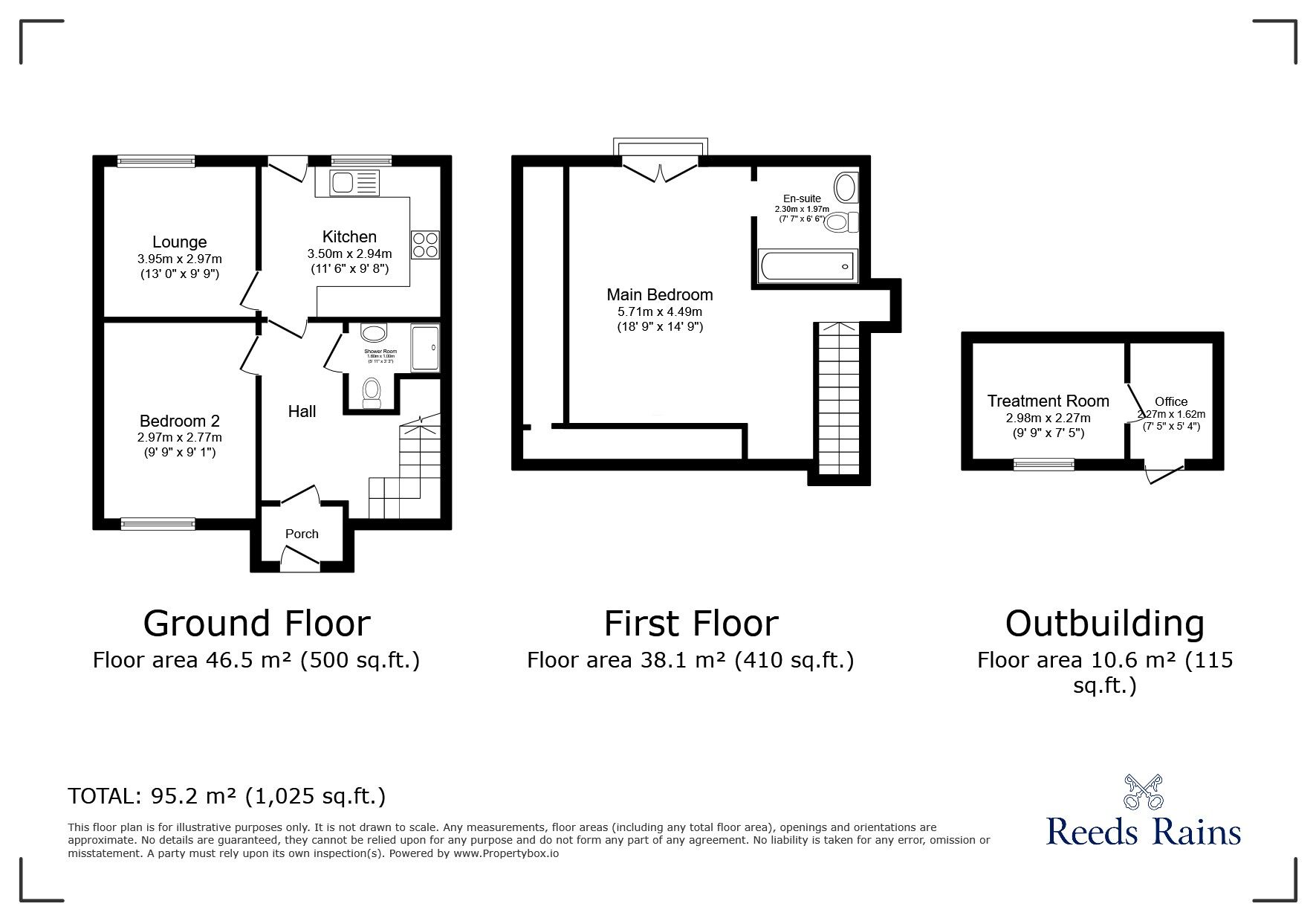 Floorplan of 2 bedroom End Terrace Bungalow for sale, The Park, Penketh, Cheshire, WA5