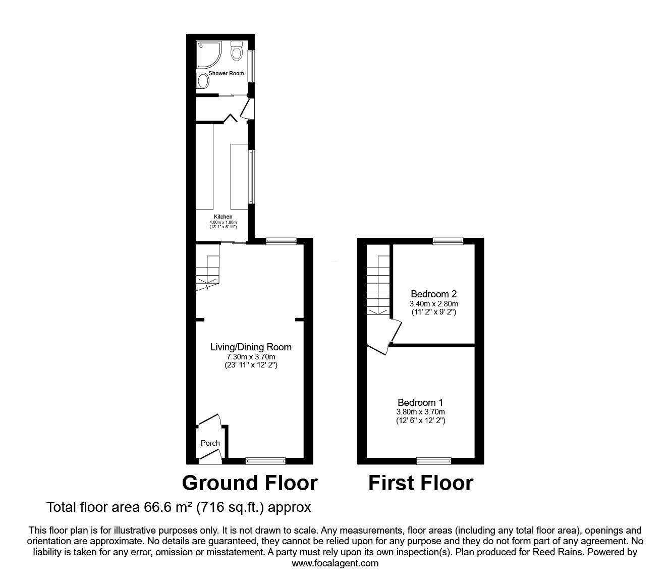 Floorplan of 2 bedroom Mid Terrace House for sale, Edgeworth Street, St. Helens, Merseyside, WA9