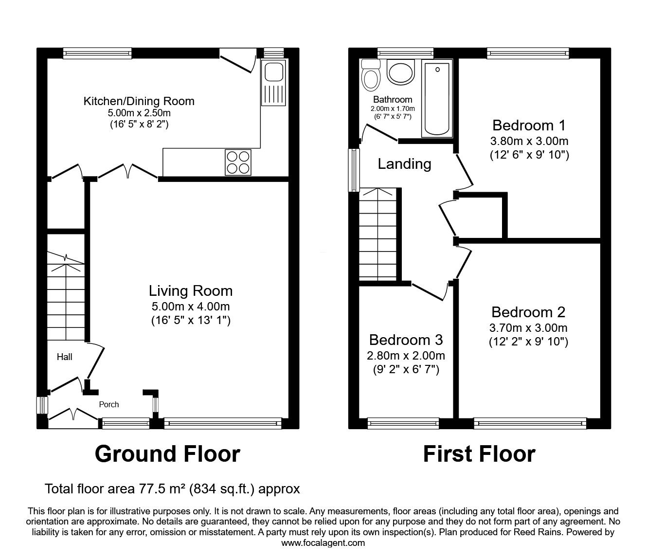 Floorplan of 3 bedroom Semi Detached House for sale, Hinckley Road, St. Helens, Merseyside, WA11