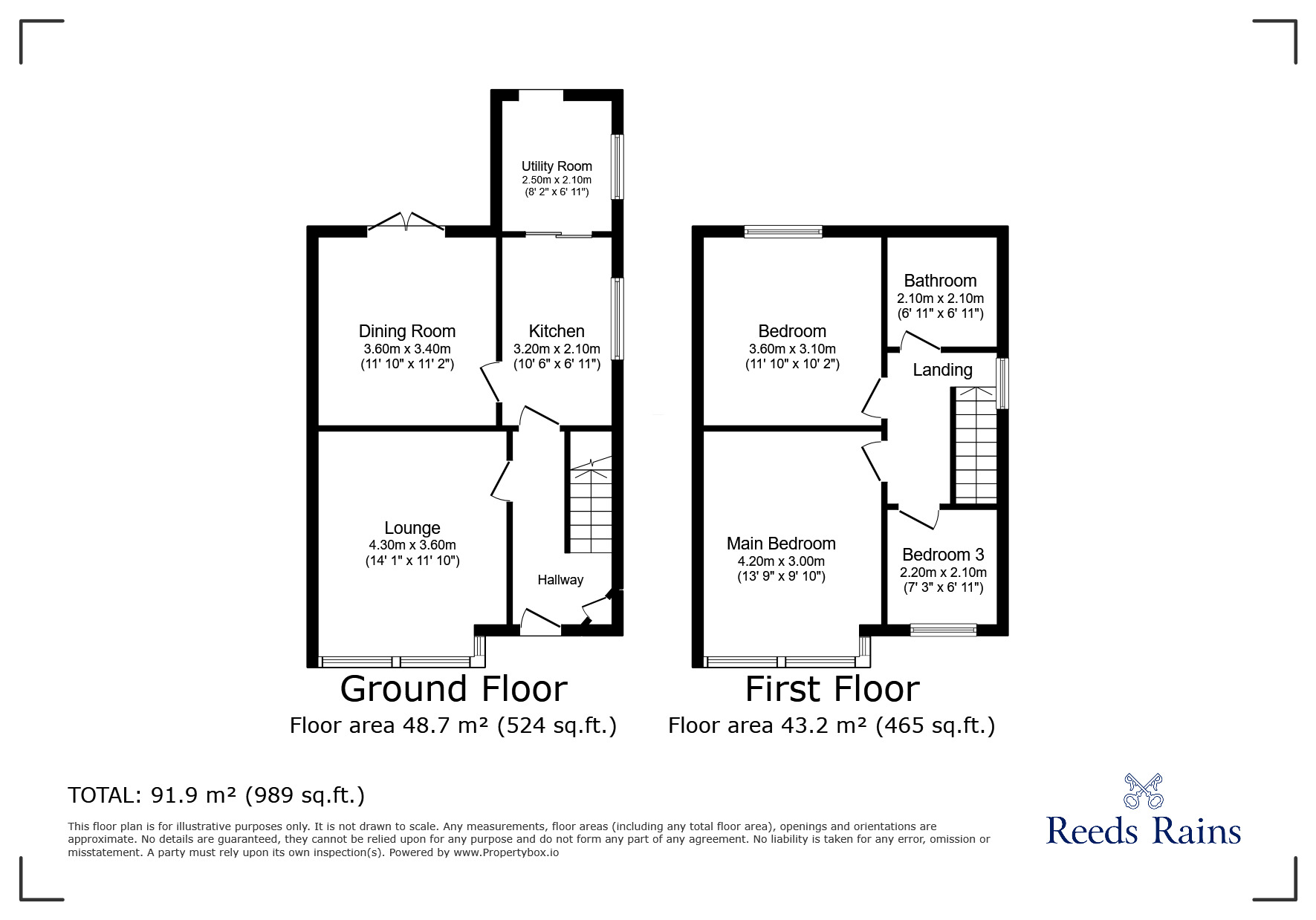 Floorplan of 3 bedroom Semi Detached House for sale, Marina Avenue, St. Helens, Merseyside, WA9