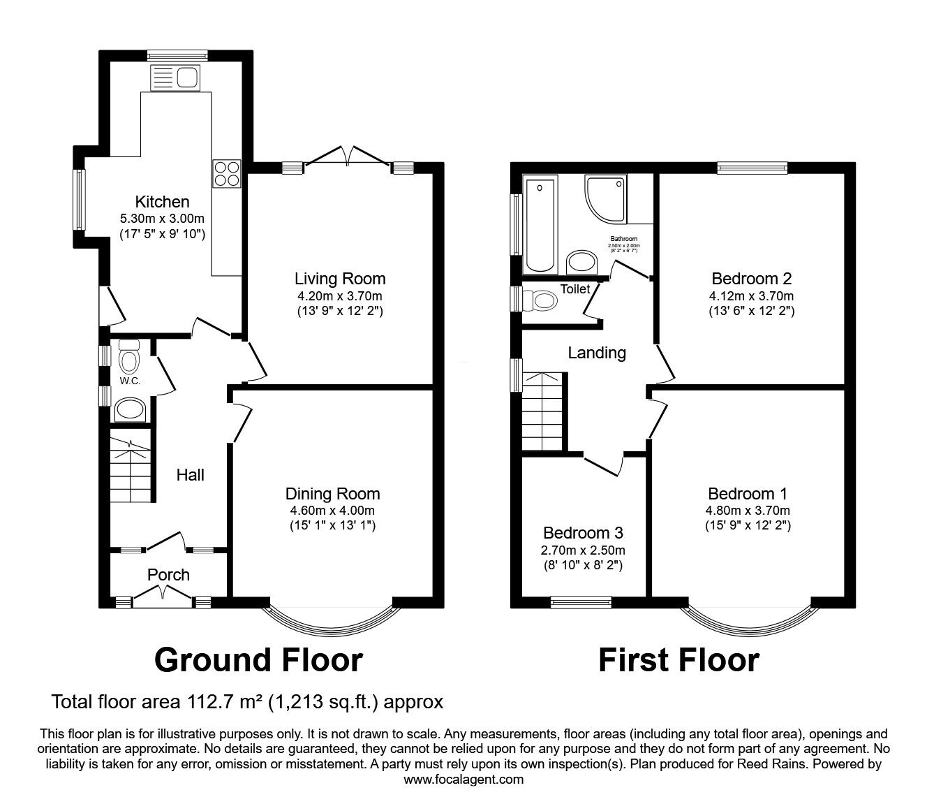 Floorplan of 3 bedroom Semi Detached House for sale, Prescot Road, St. Helens, Merseyside, WA10