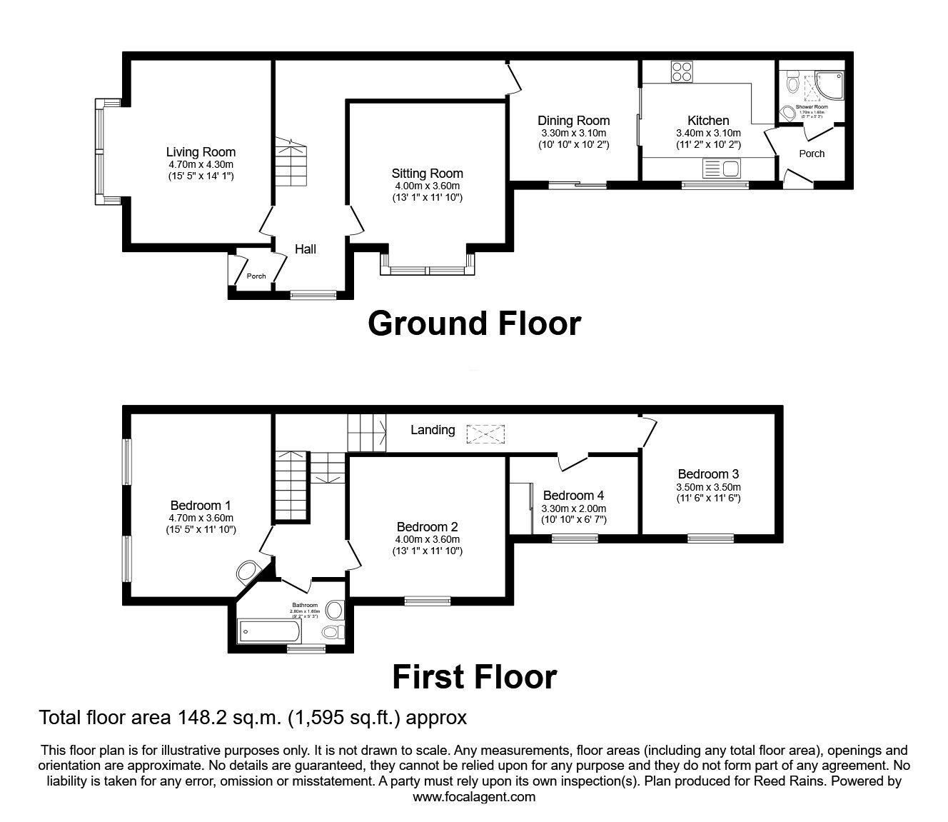 Floorplan of 4 bedroom Semi Detached House for sale, Bishop Road, St. Helens, Merseyside, WA10