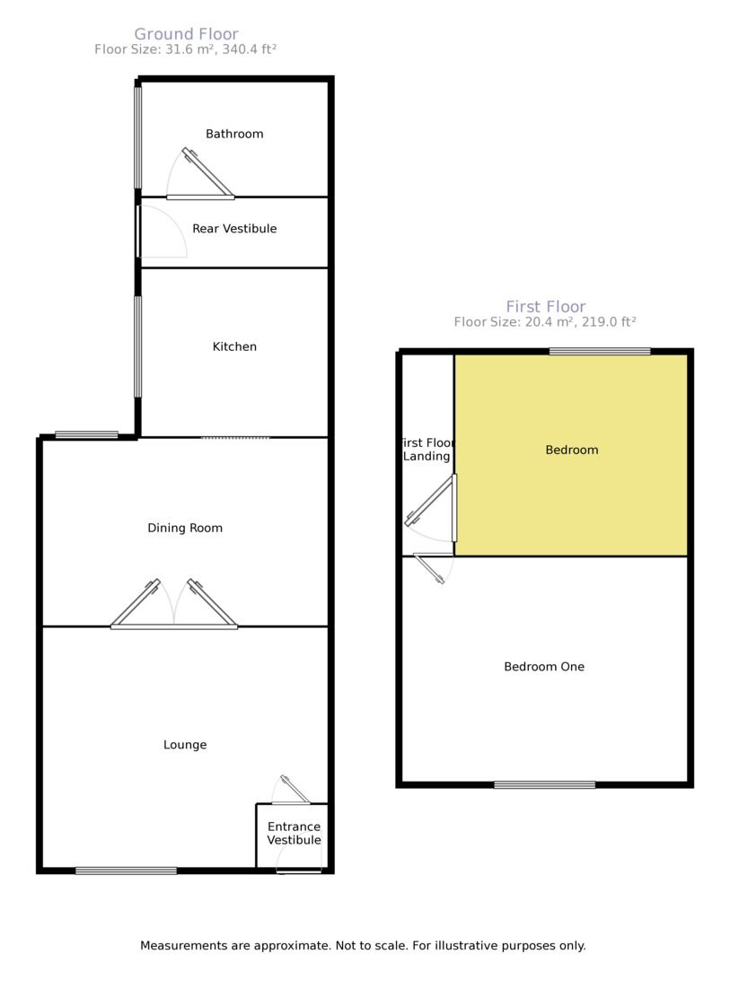 Floorplan of 2 bedroom Mid Terrace House to rent, Chamberlain Street, St. Helens, Merseyside, WA10