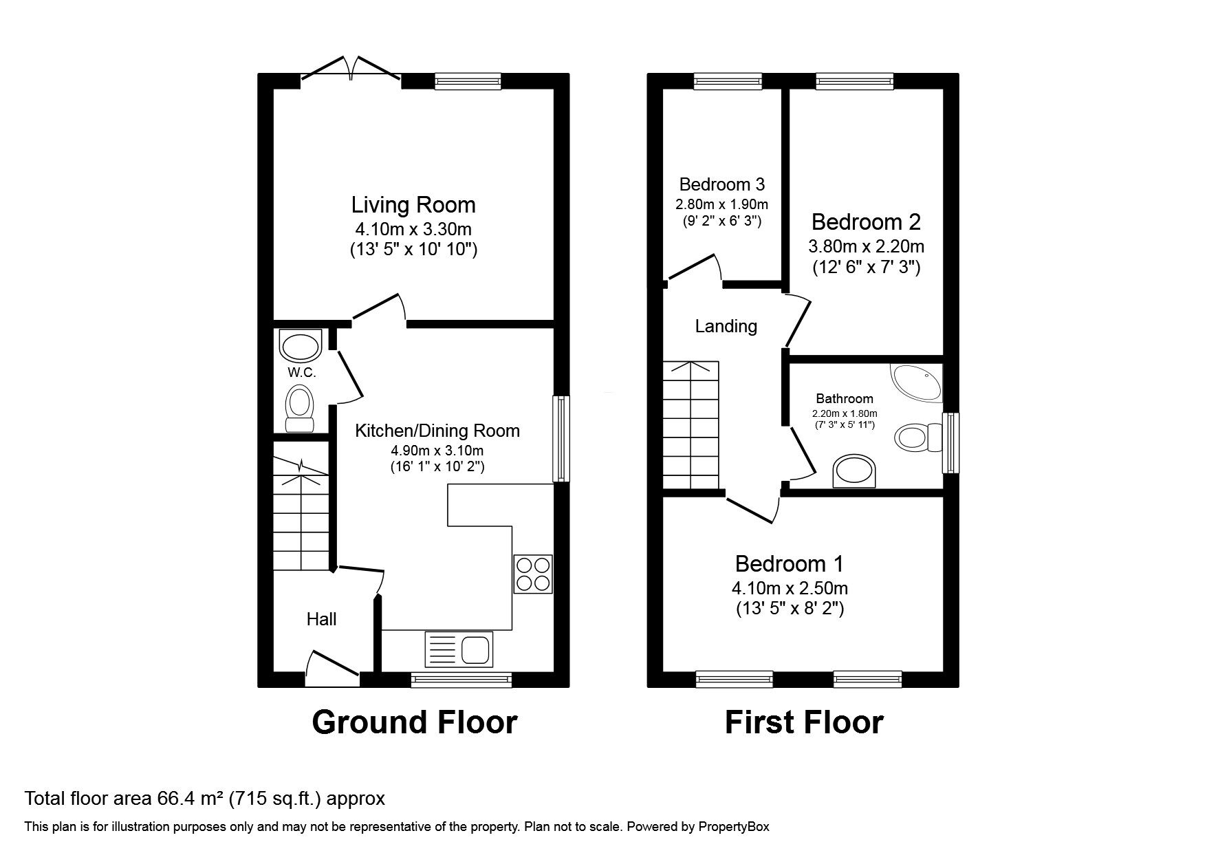 Floorplan of 3 bedroom Semi Detached House for sale, Delta Road, St. Helens, Merseyside, WA9