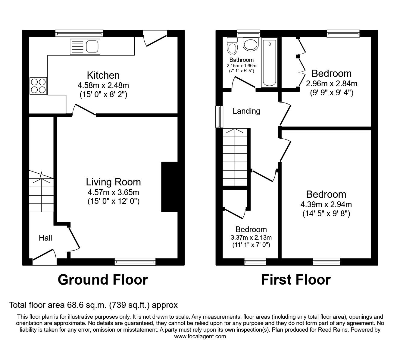 Floorplan of 3 bedroom End Terrace House for sale, Waveney Road, Hull, East Yorkshire, HU8