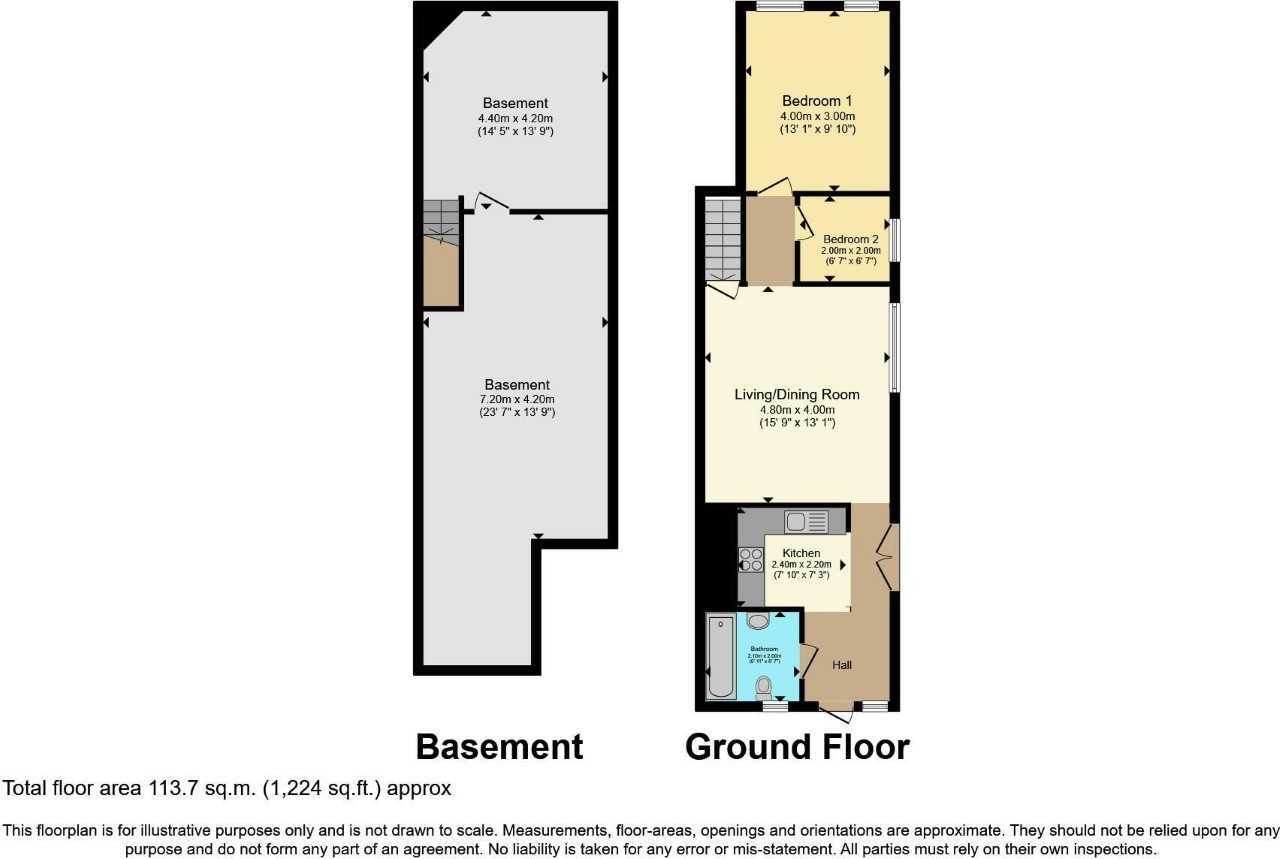 Floorplan of 2 bedroom  Flat for sale, Marmion Road, Southsea, Hampshire, PO5