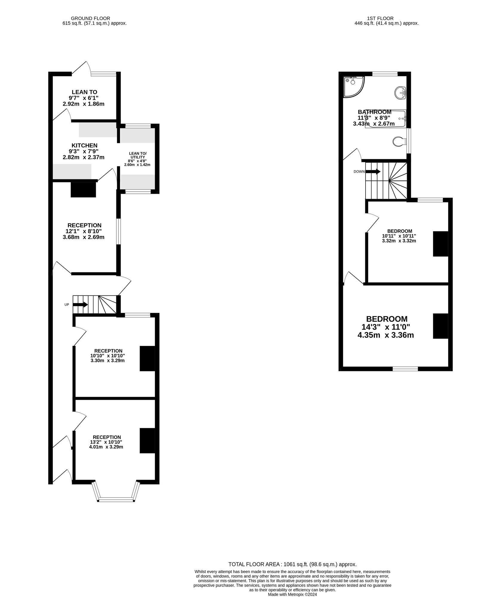 Floorplan of 2 bedroom Mid Terrace House for sale, Montgomerie Road, Southsea, Hampshire, PO5