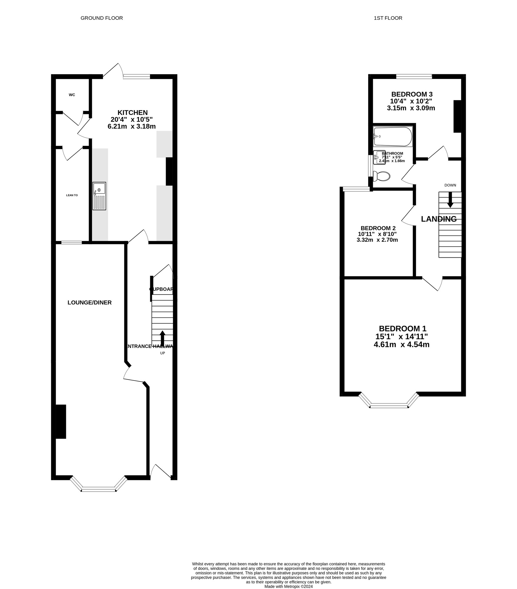 Floorplan of 3 bedroom Mid Terrace House for sale, Milton Road, Portsmouth, Hampshire, PO3