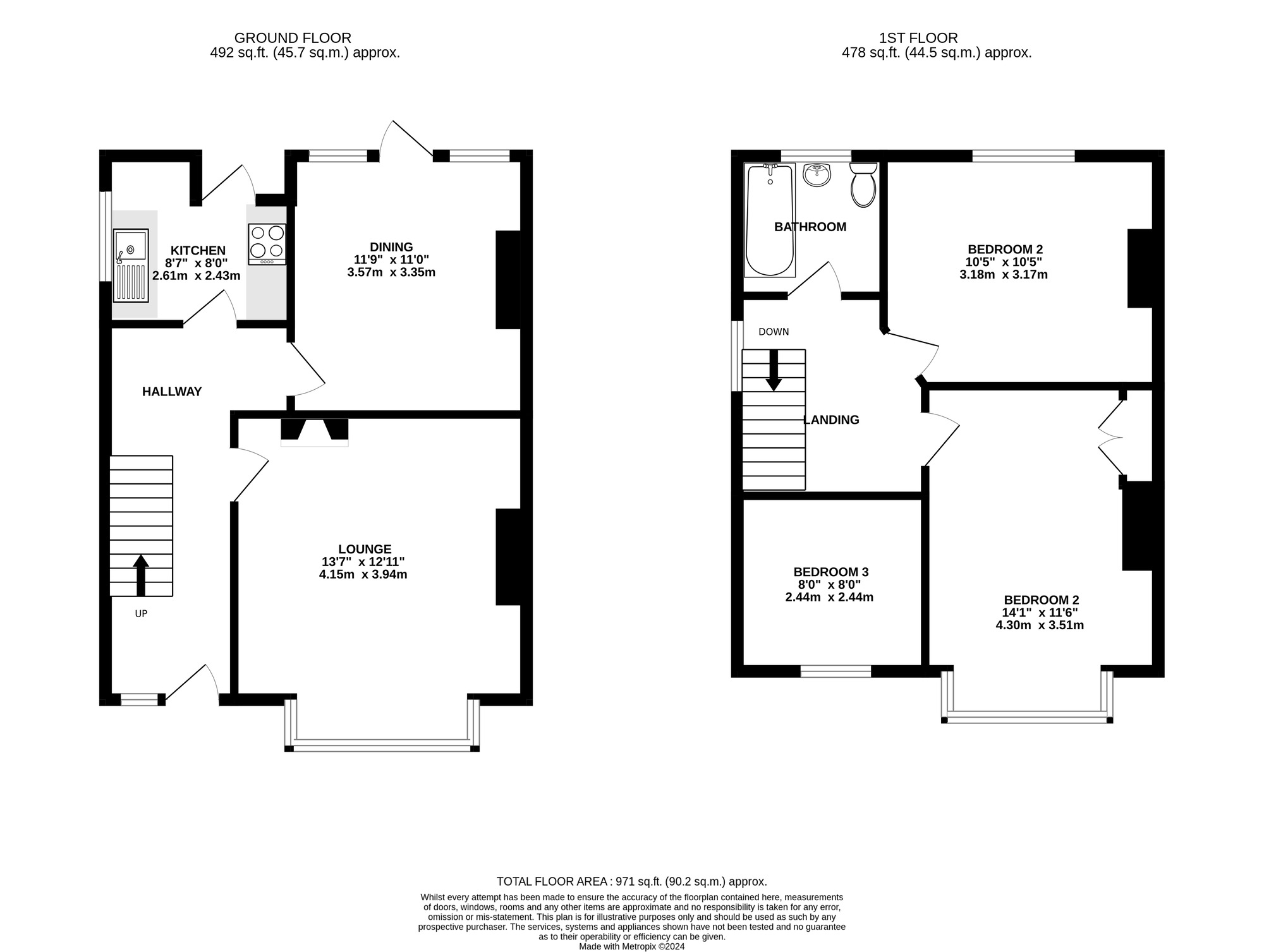 Floorplan of 3 bedroom Semi Detached House for sale, Kensington Road, Portsmouth, Hampshire, PO2