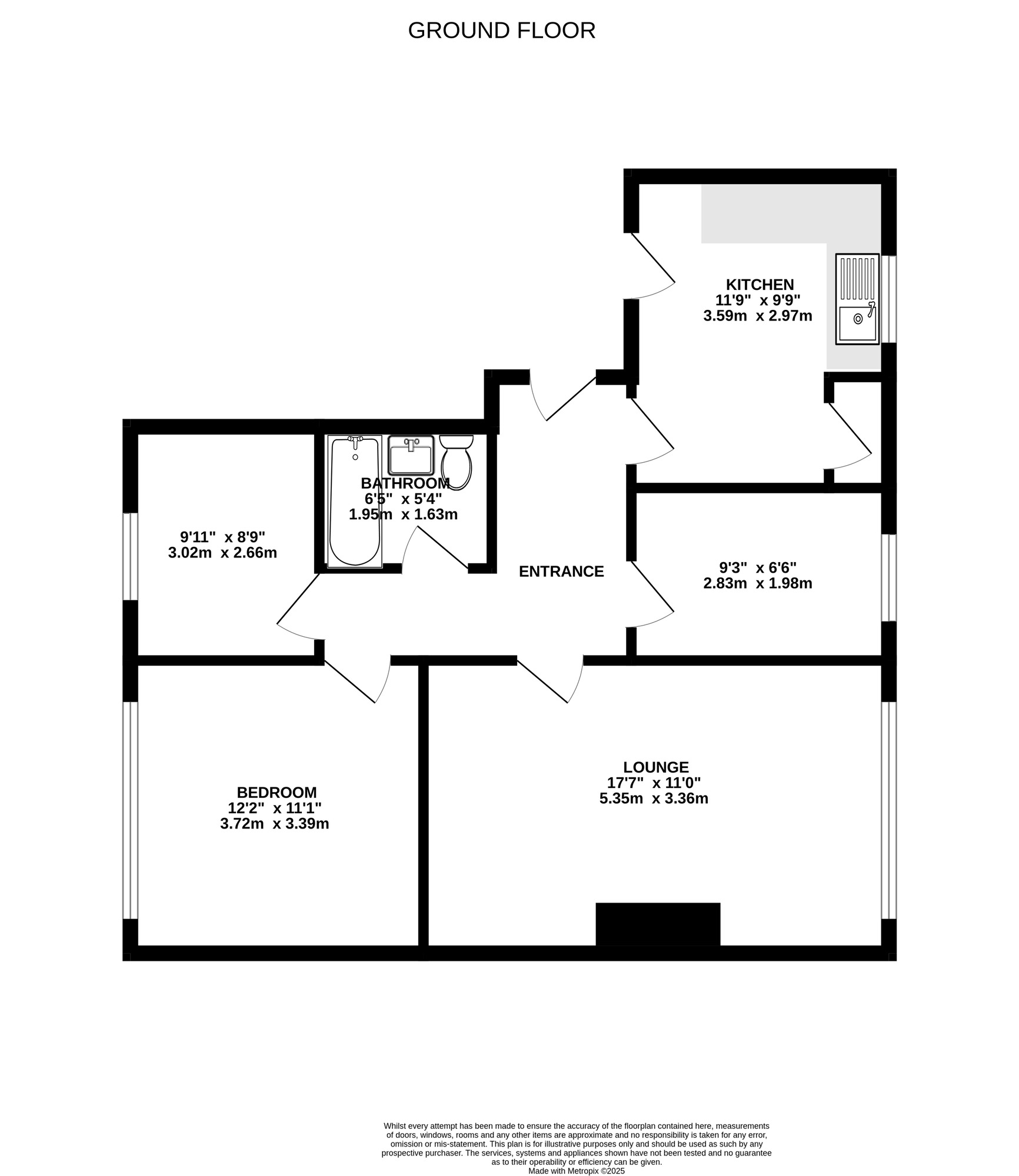 Floorplan of 3 bedroom Semi Detached Bungalow for sale, Viking Way, Waterlooville, Hampshire, PO8