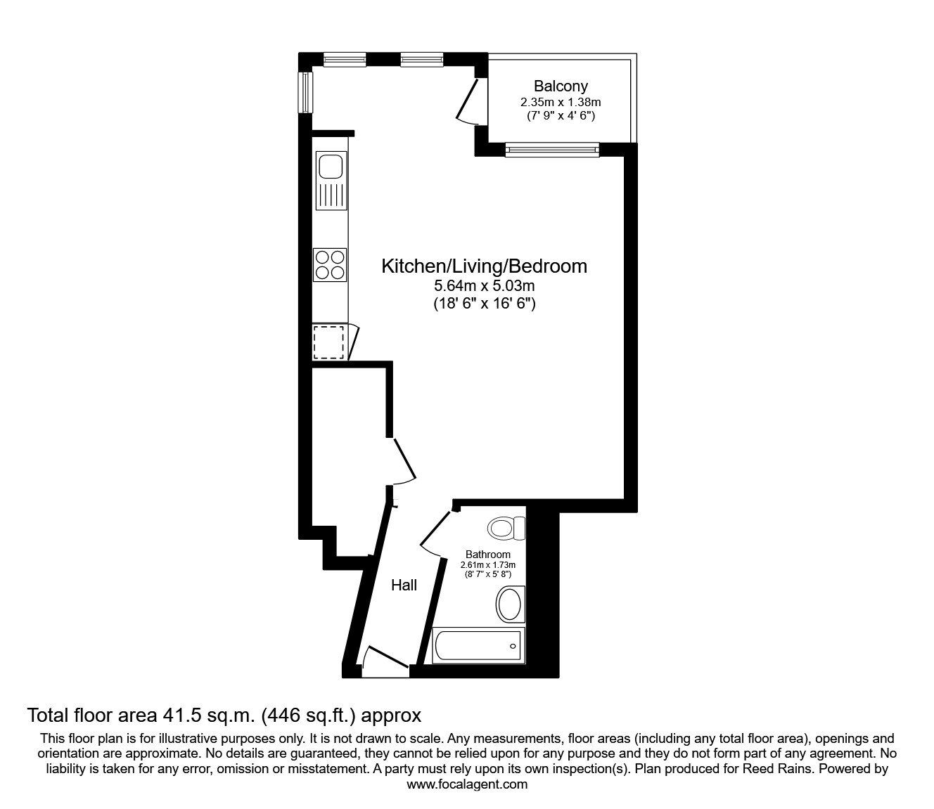 Floorplan of  Flat to rent, The Quays, Salford, M50