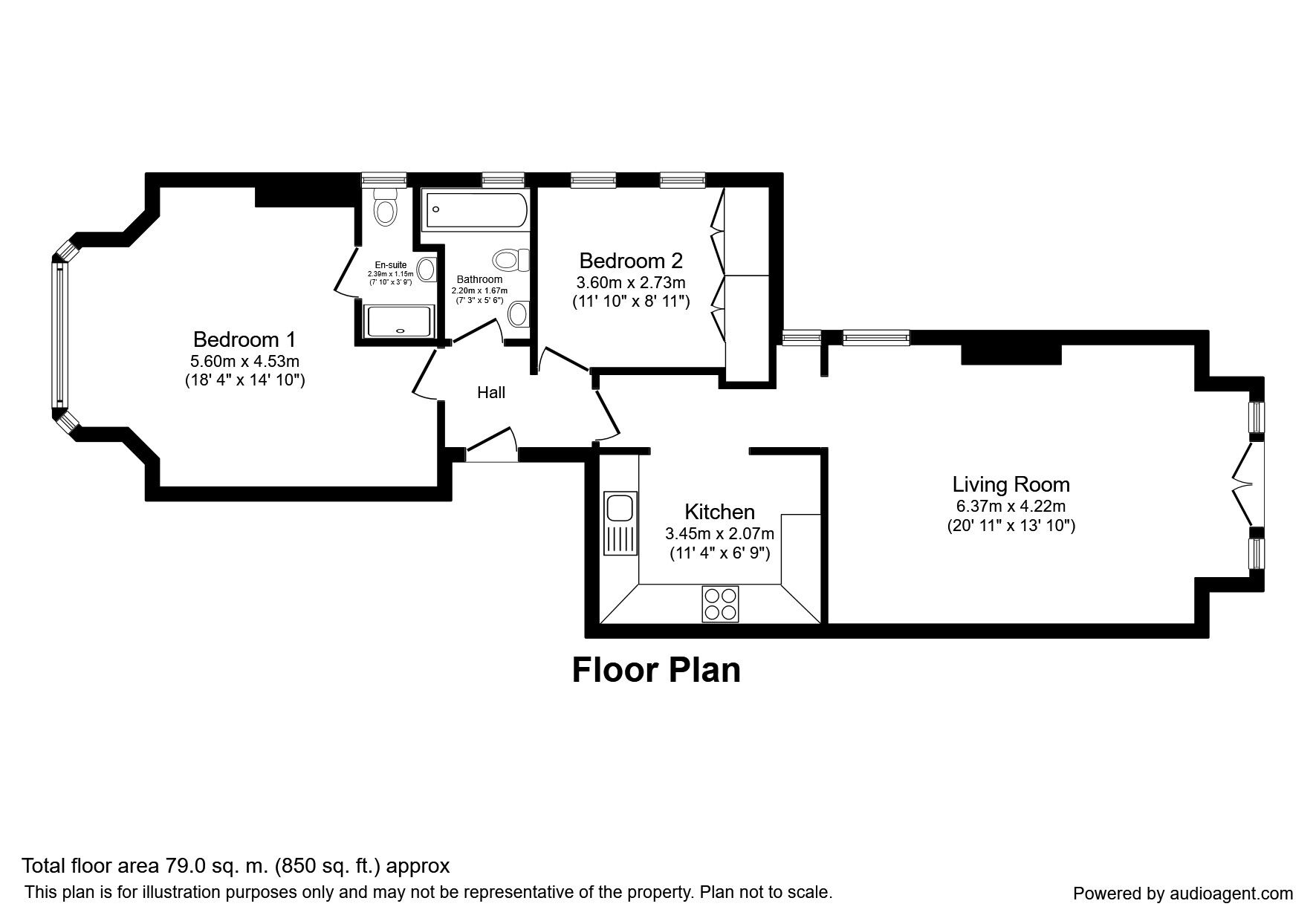 Floorplan of 2 bedroom  Flat to rent, Seymour Grove, Manchester, M16