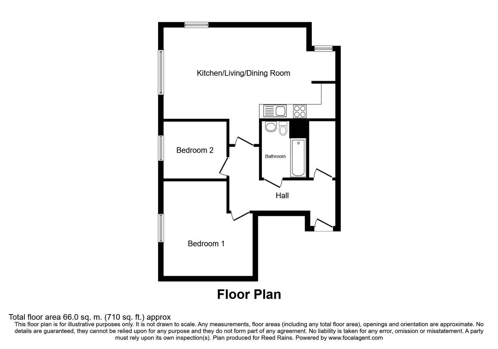 Floorplan of 2 bedroom  Flat to rent, Quay 5, 234 Ordsall Lane, Greater Manchester, M5