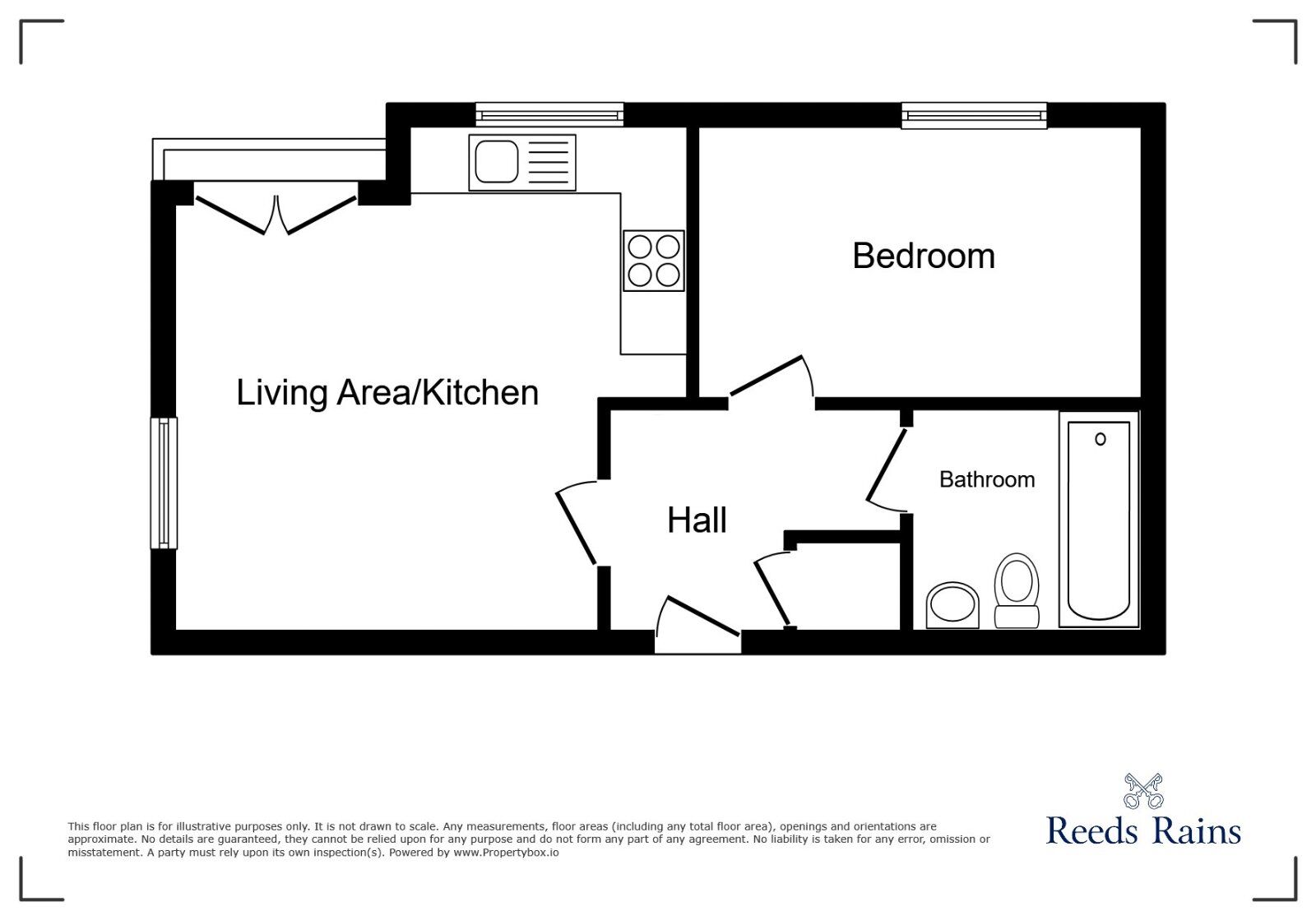 Floorplan of 1 bedroom  Flat for sale, Hessel Street, Salford, M50