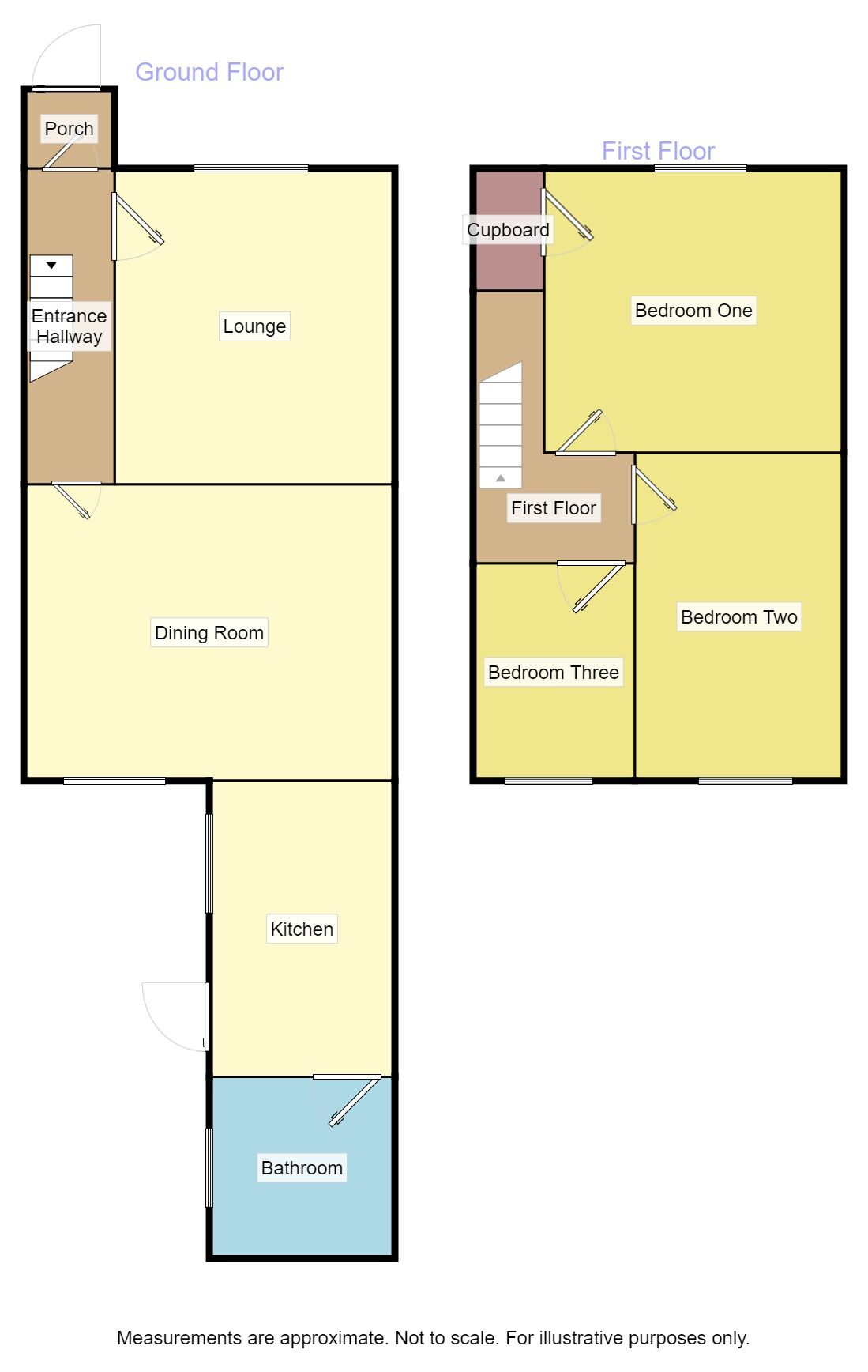 Floorplan of 3 bedroom Mid Terrace House to rent, North Terrace, Stanley, County Durham, DH9