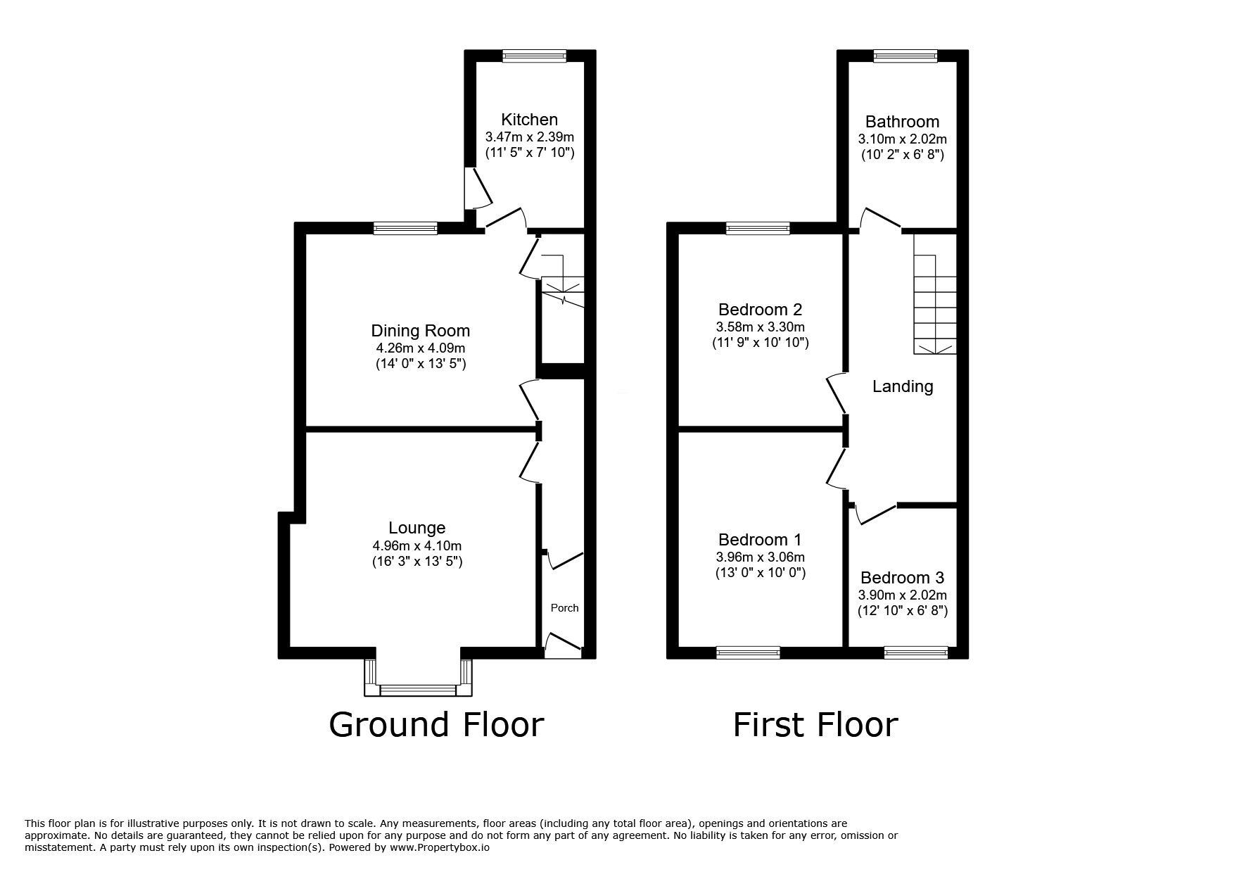 Floorplan of 3 bedroom Mid Terrace House for sale, Elm Terrace, Tantobie, Durham, DH9