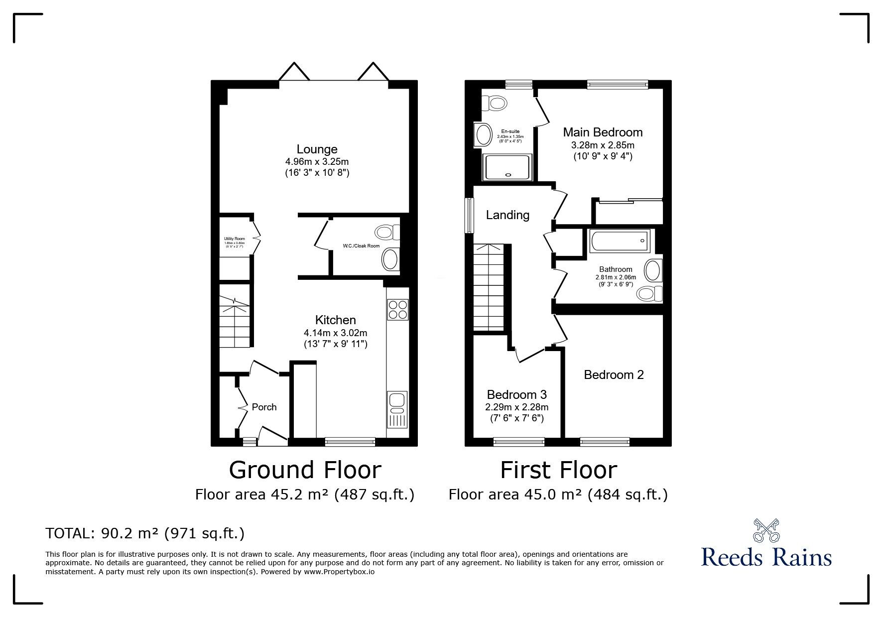 Floorplan of 3 bedroom Semi Detached House for sale, Lilac Avenue, Sunniside, Tyne and Wear, NE16