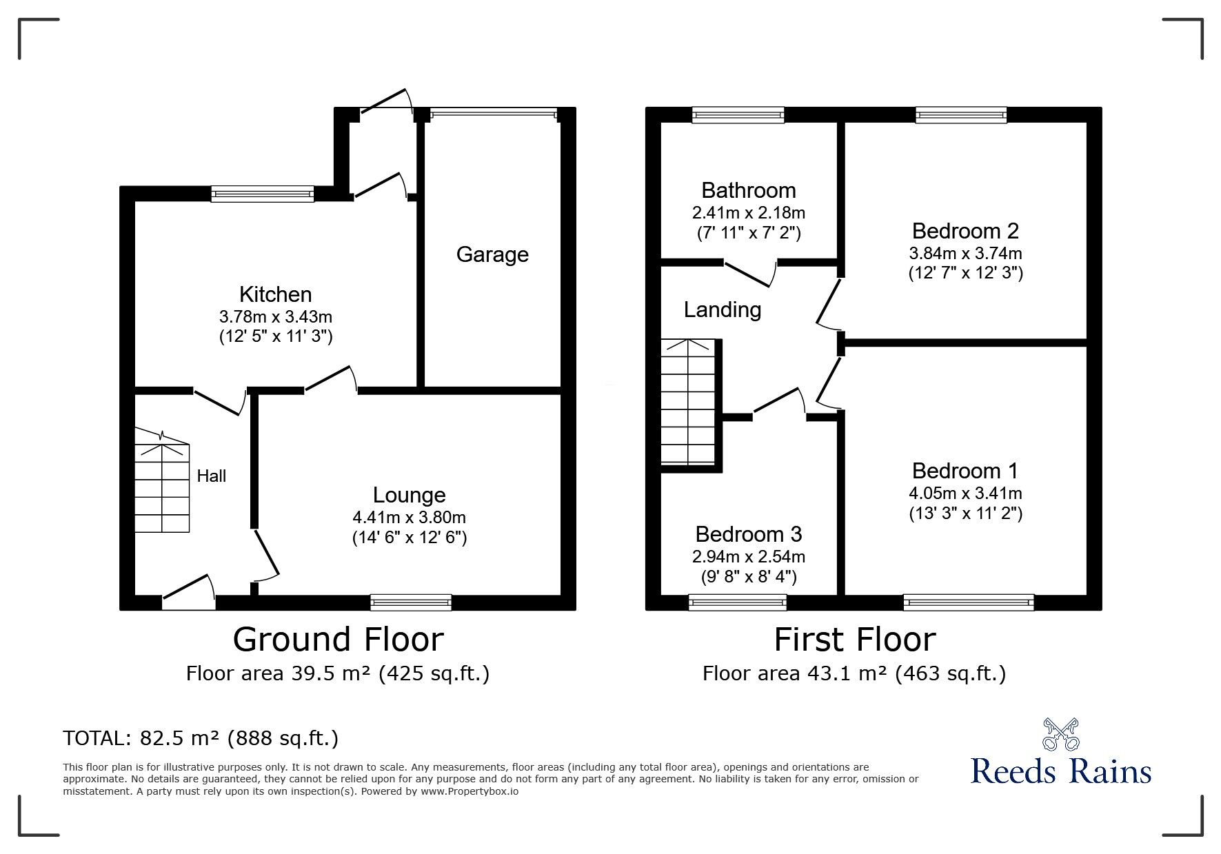 Floorplan of 3 bedroom Mid Terrace House for sale, Pea Road, Stanley, Durham, DH9