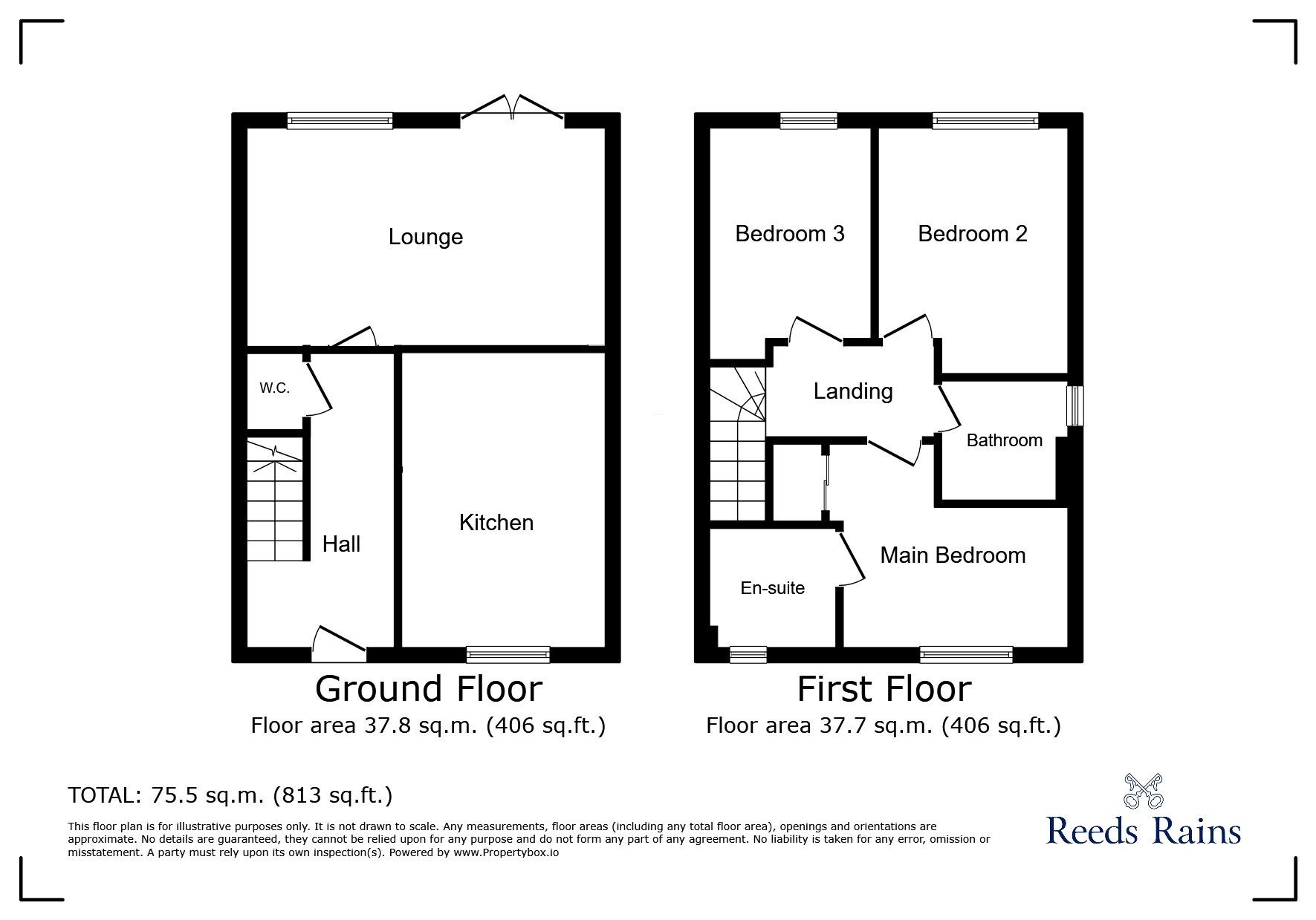 Floorplan of 3 bedroom Semi Detached House for sale, Wooler Drive, The Middles, Durham, DH9