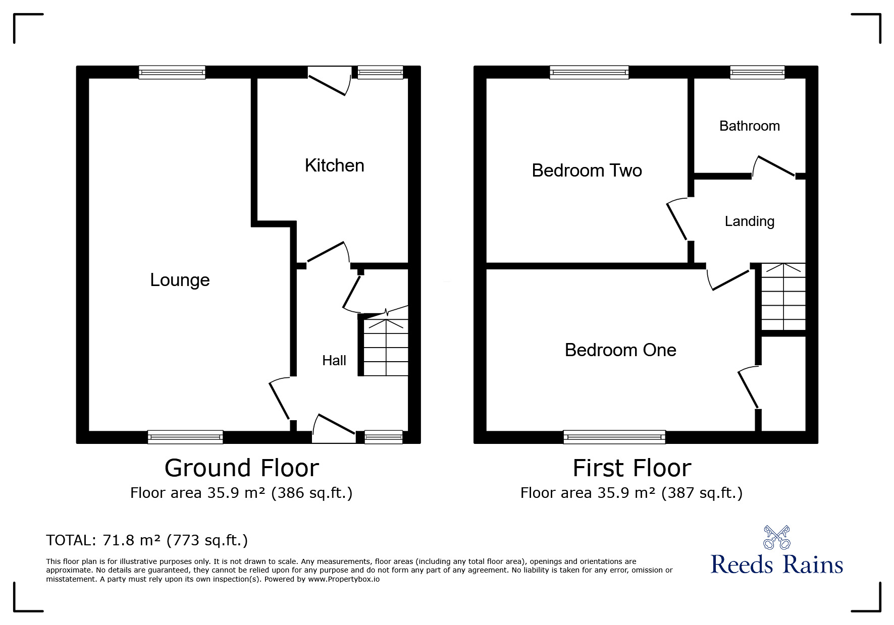 Floorplan of 2 bedroom Mid Terrace House for sale, Greenfield Terrace, Stanley, Durham, DH9