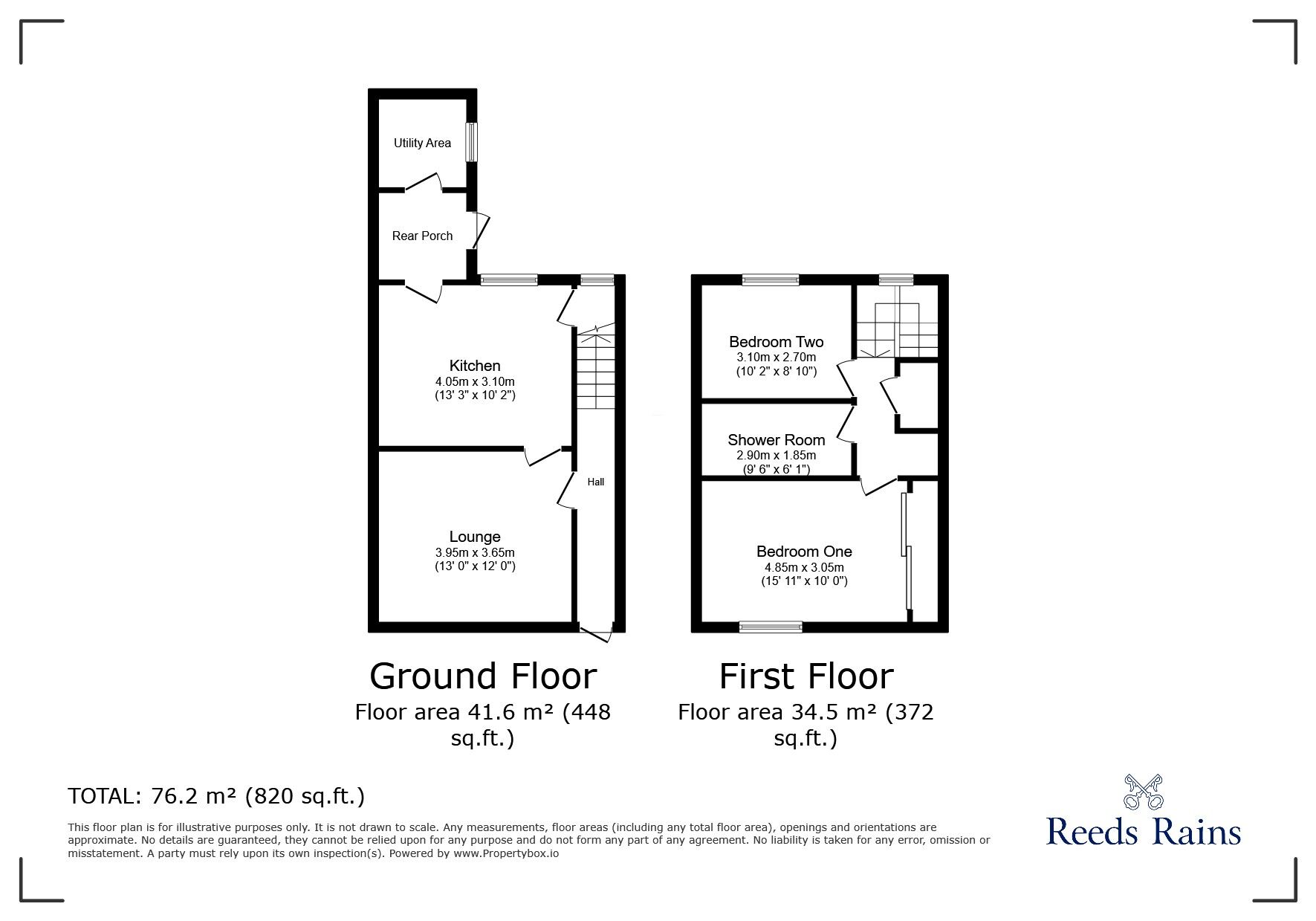 Floorplan of 2 bedroom Mid Terrace House for sale, Providence Terrace, Annfield Plain, Durham, DH9