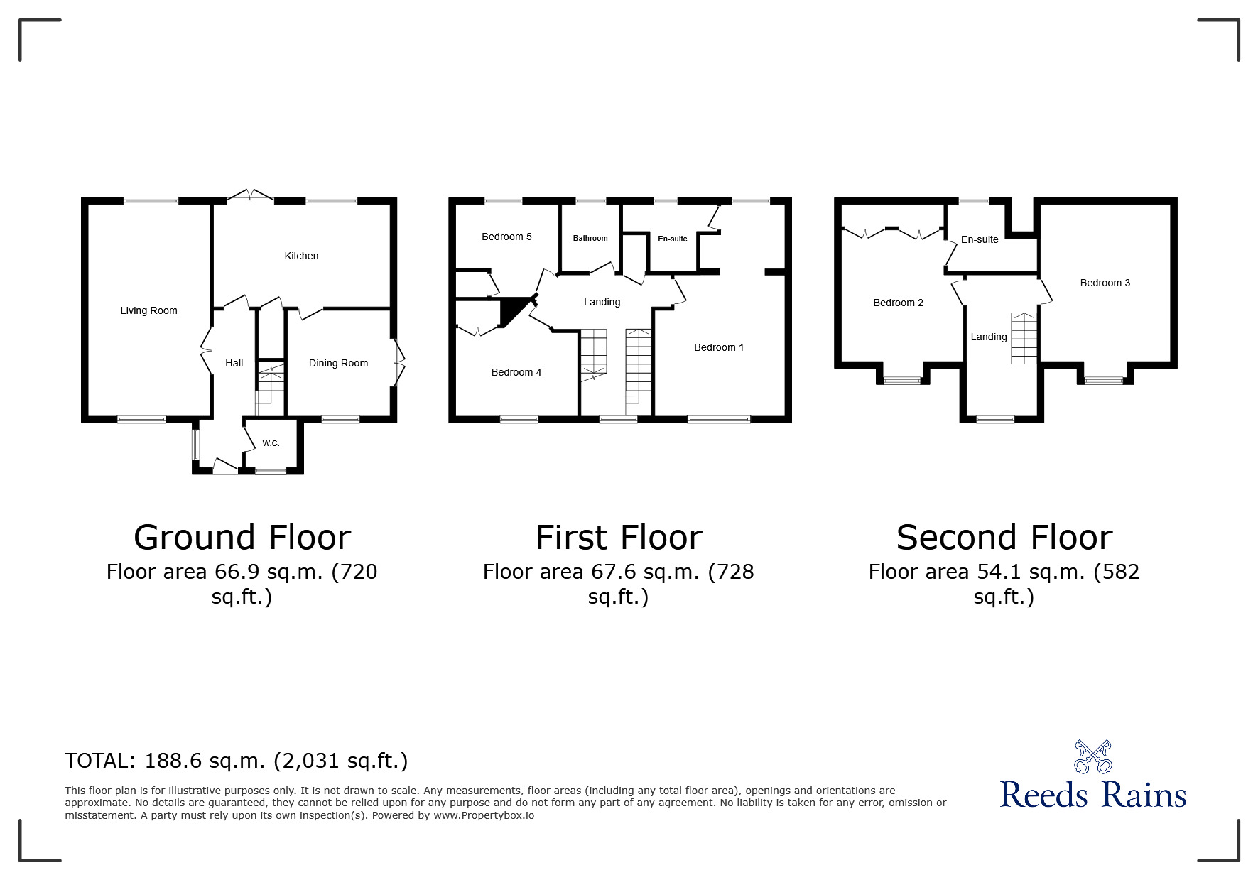 Floorplan of 5 bedroom Detached House for sale, Orchard Grove, Stanley, Durham, DH9