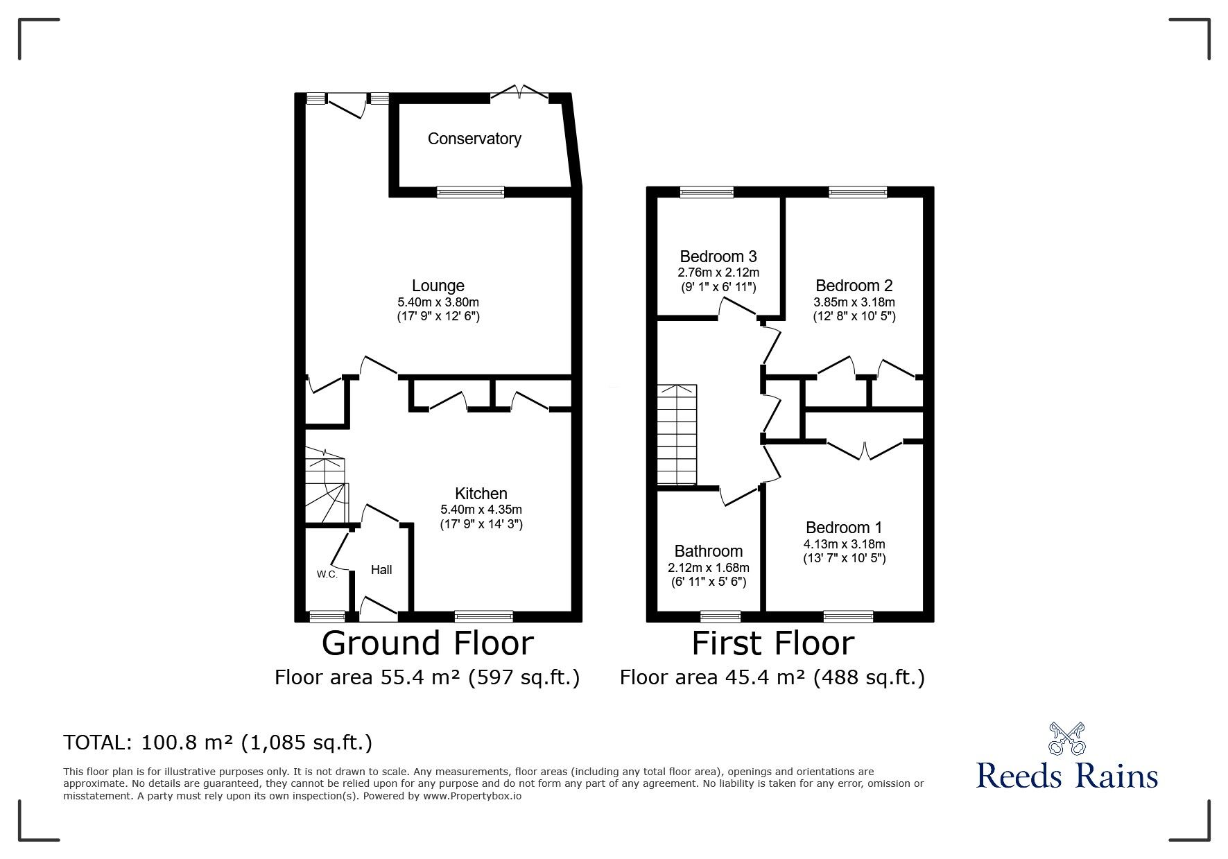 Floorplan of 3 bedroom Semi Detached House for sale, Nightingale Place, Stanley, Durham, DH9