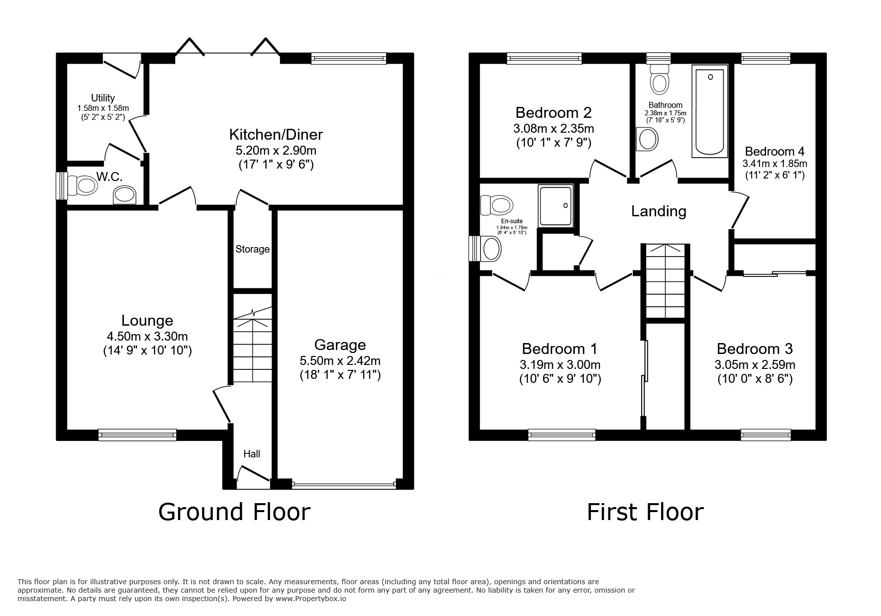 Floorplan of 4 bedroom Detached House for sale, Wooler Drive, The Middles, Durham, DH9