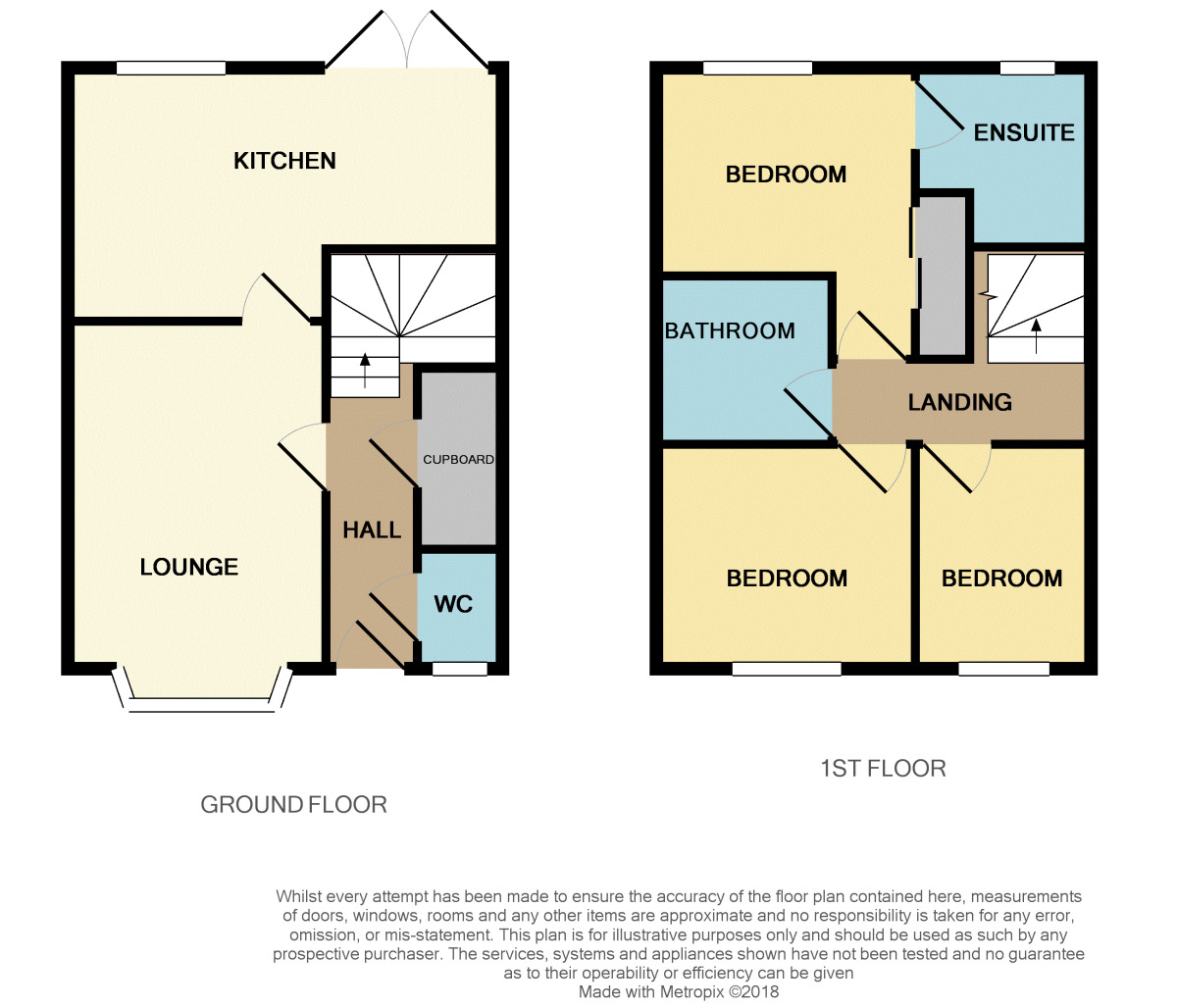 Floorplan of 3 bedroom  House to rent, Fairview Gardens, Stockton-On-Tees, Cleveland, TS20