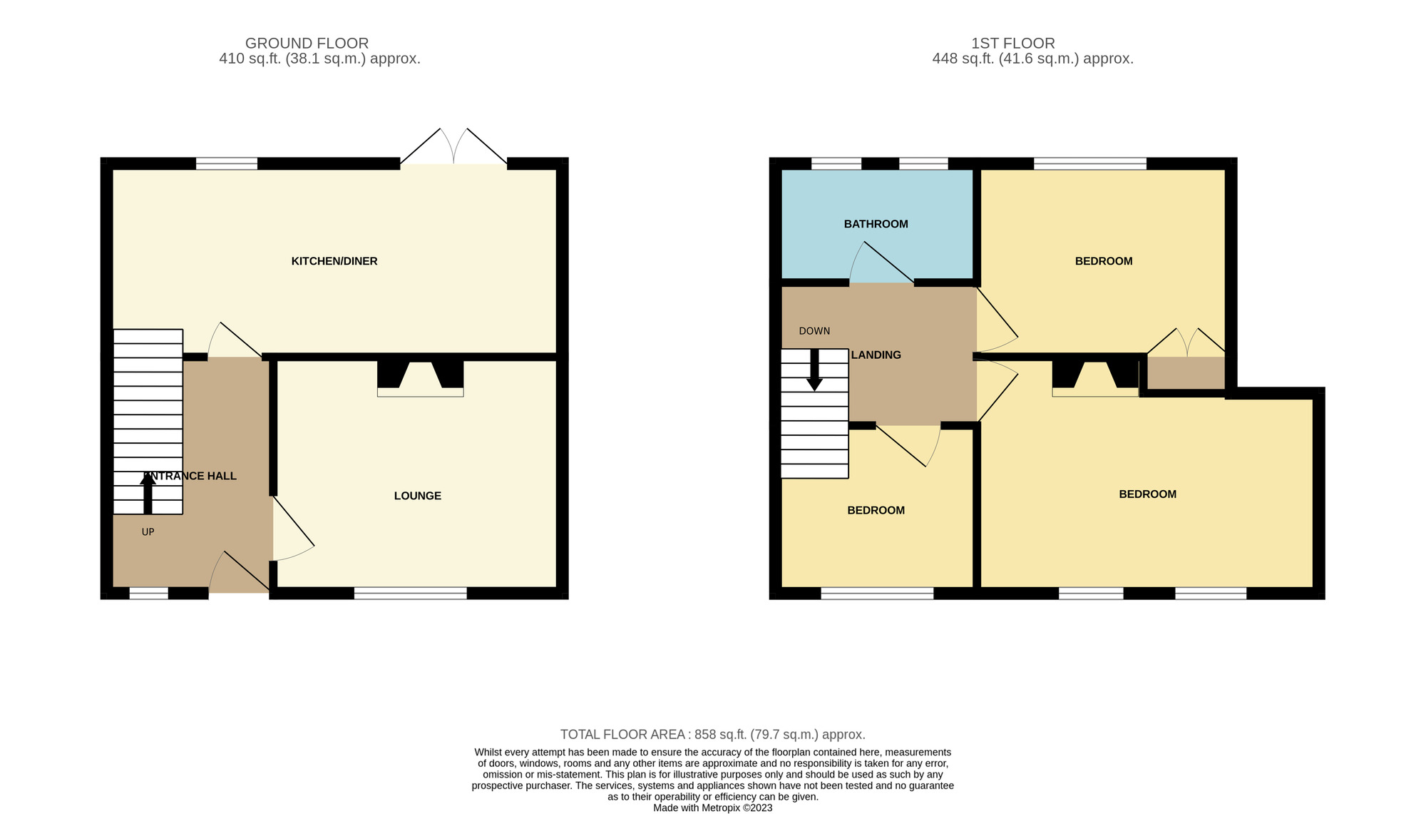 Floorplan of 3 bedroom Semi Detached House to rent, Avon Close, Thornaby, Durham, TS17