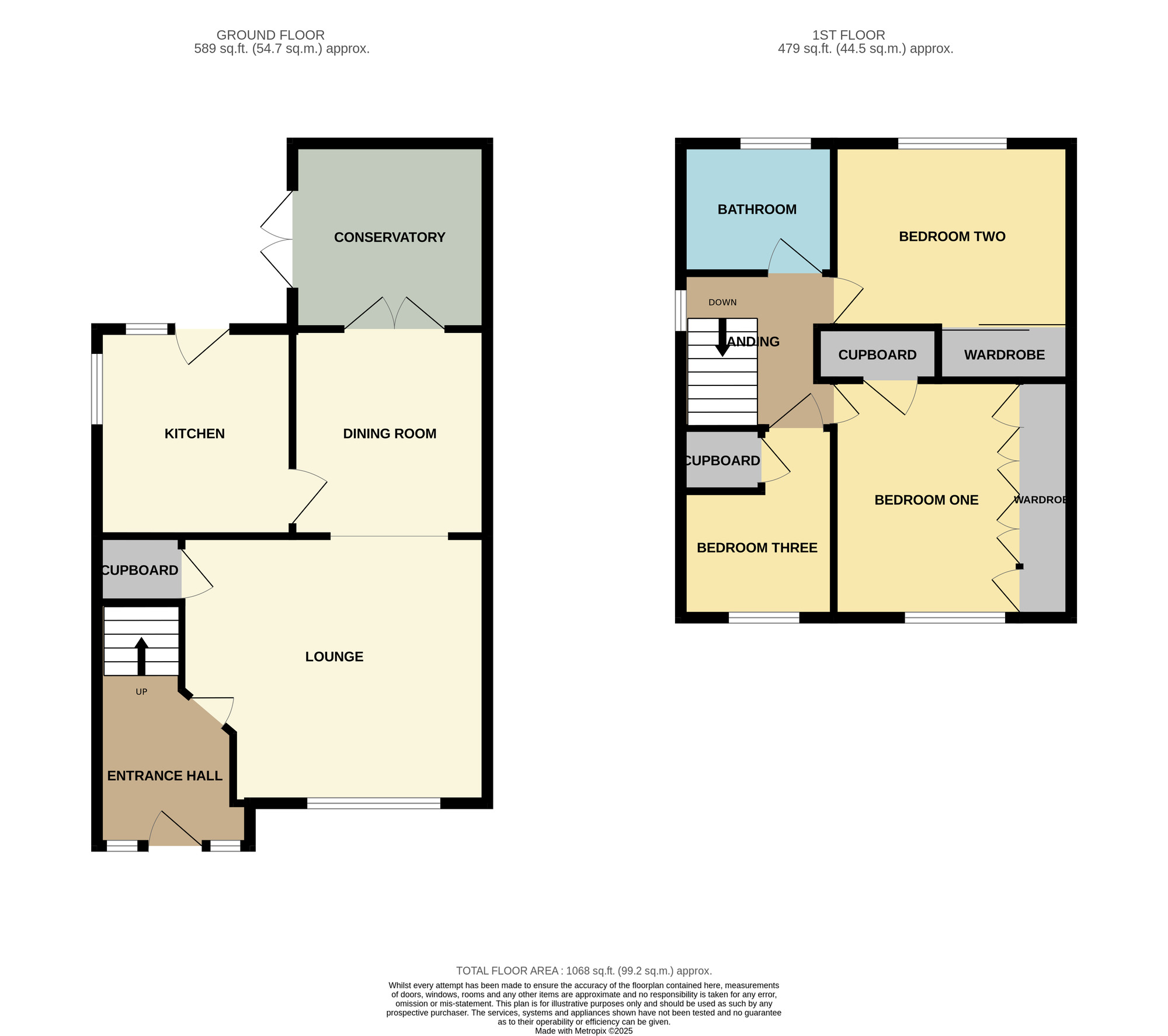 Floorplan of 3 bedroom Semi Detached House for sale, Fleetham Grove, Stockton-on-Tees, Durham, TS18