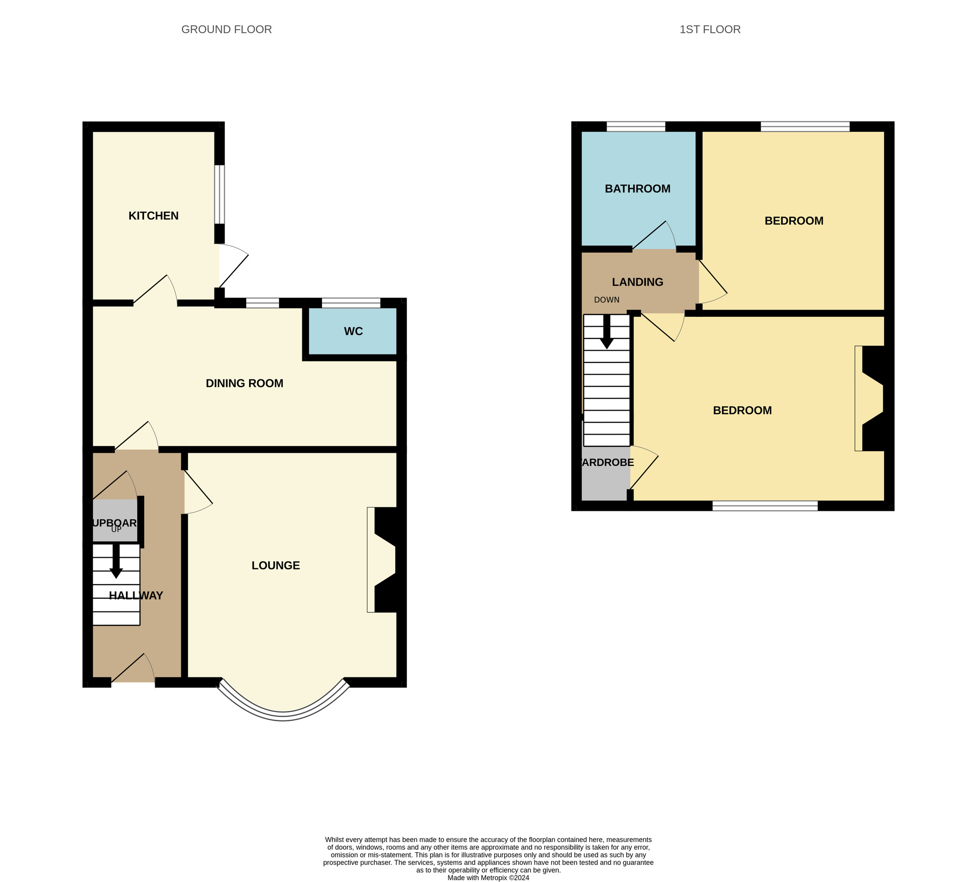 Floorplan of 2 bedroom End Terrace House for sale, Newby Grove, Thornaby, Durham, TS17