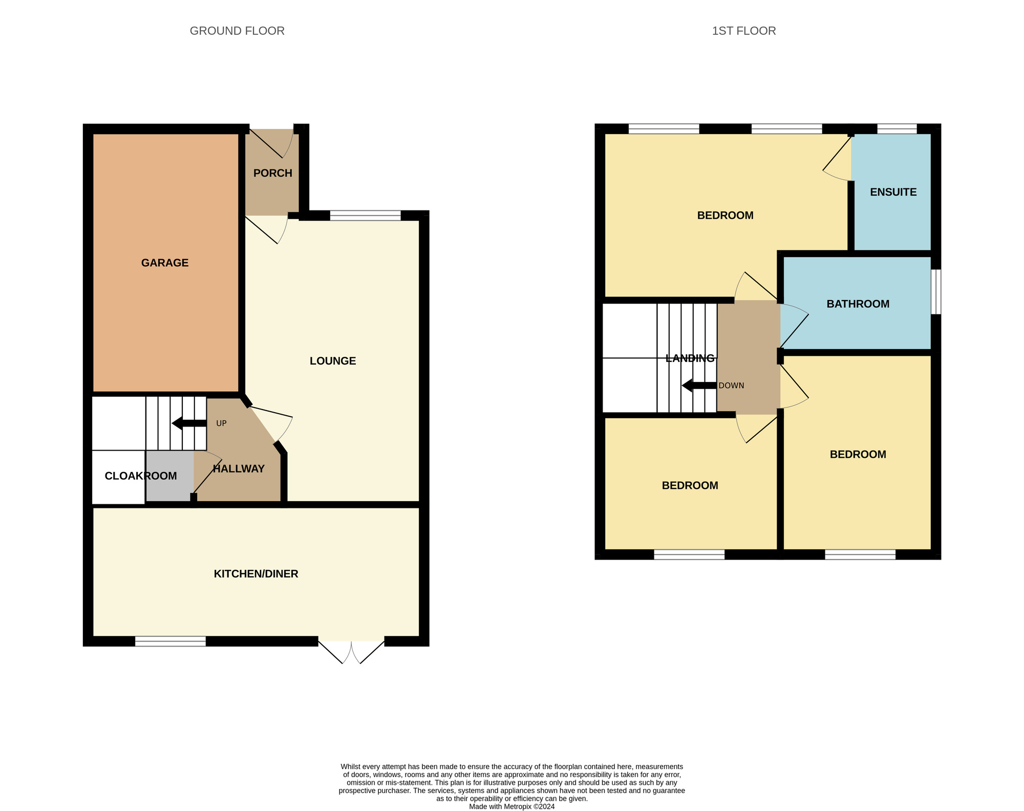 Floorplan of 3 bedroom Semi Detached House for sale, Buckthorn Crescent, The Elms, Stockton-On-Tees, Durham, TS21