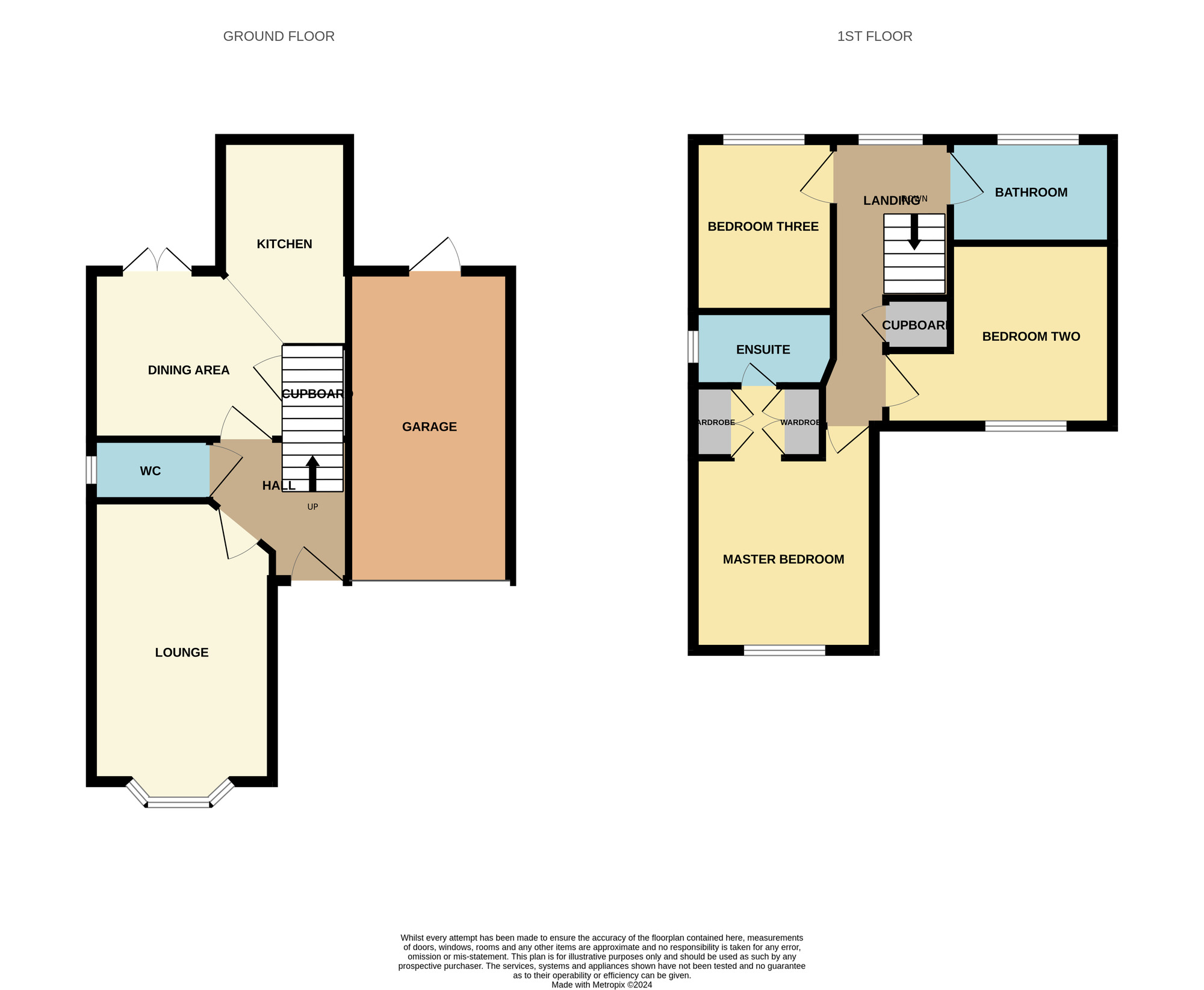 Floorplan of 3 bedroom Detached House for sale, Orchid Grove, Stockton-on-Tees, Durham, TS19