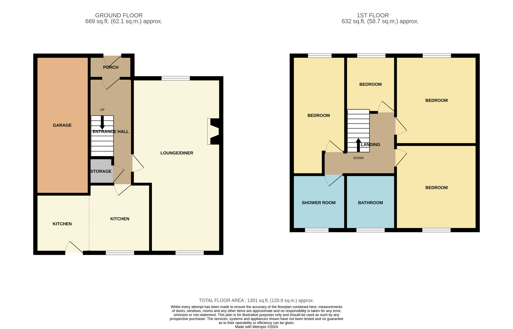 Floorplan of 4 bedroom Semi Detached House for sale, Theakston Grove, Hartburn, Stockton-on-Tees, TS18