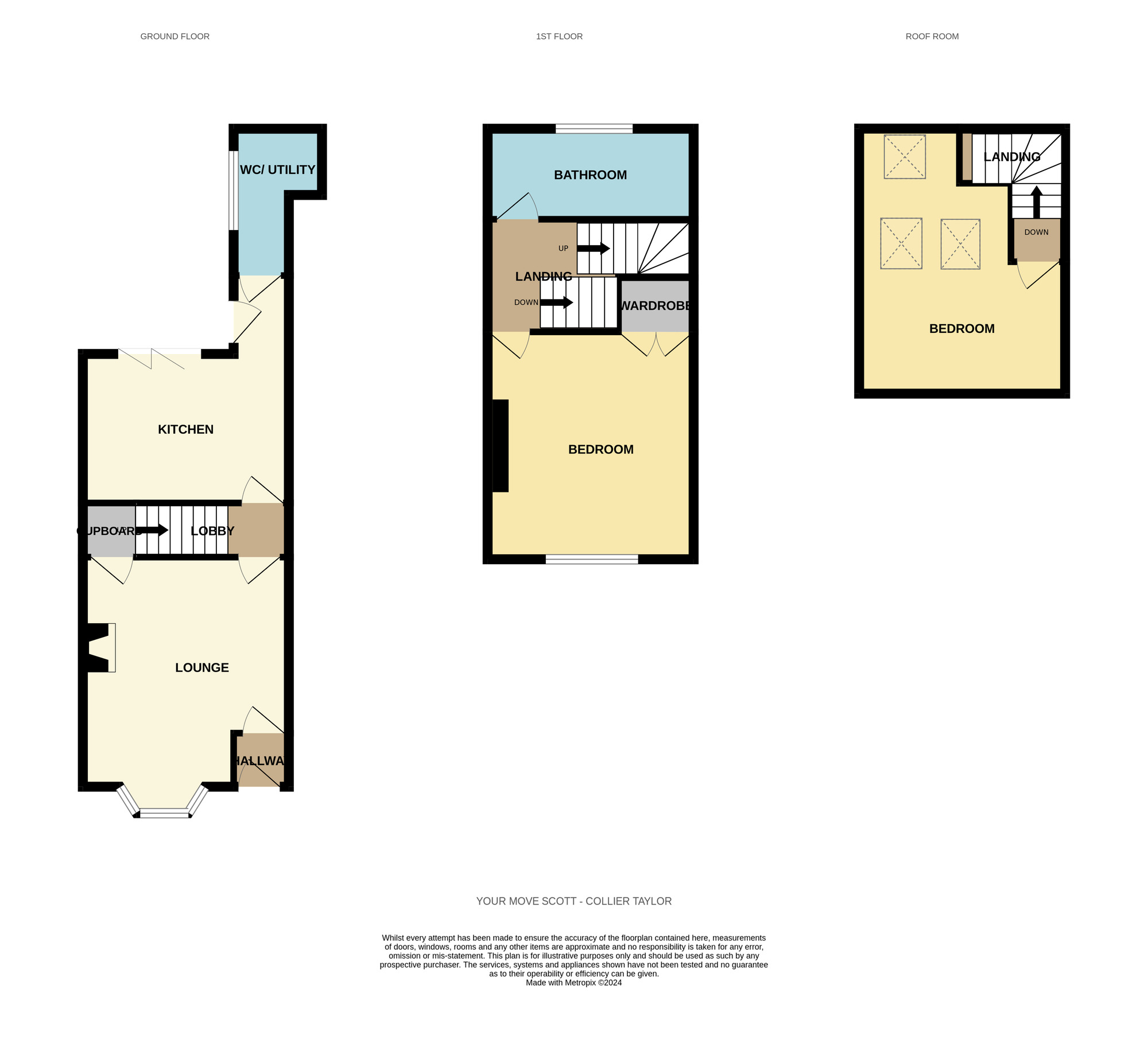 Floorplan of 2 bedroom Mid Terrace House for sale, Hartburn Village, Stockton-on-Tees, Durham, TS18