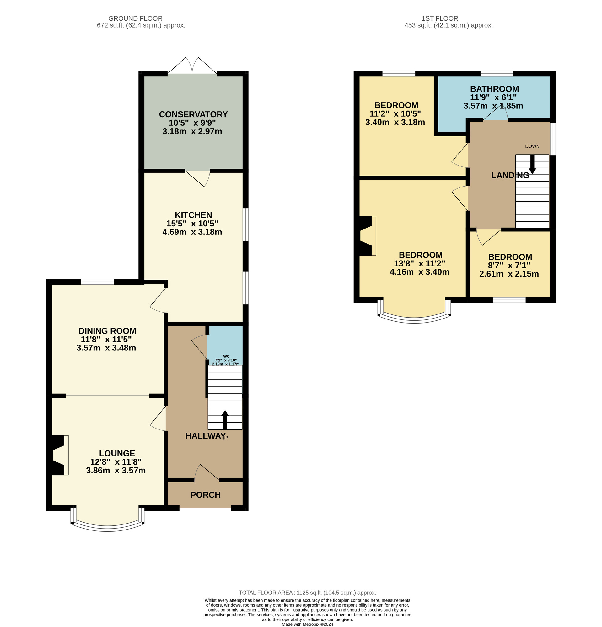 Floorplan of 3 bedroom Semi Detached House for sale, Tweed Avenue, Thornaby, Durham, TS17