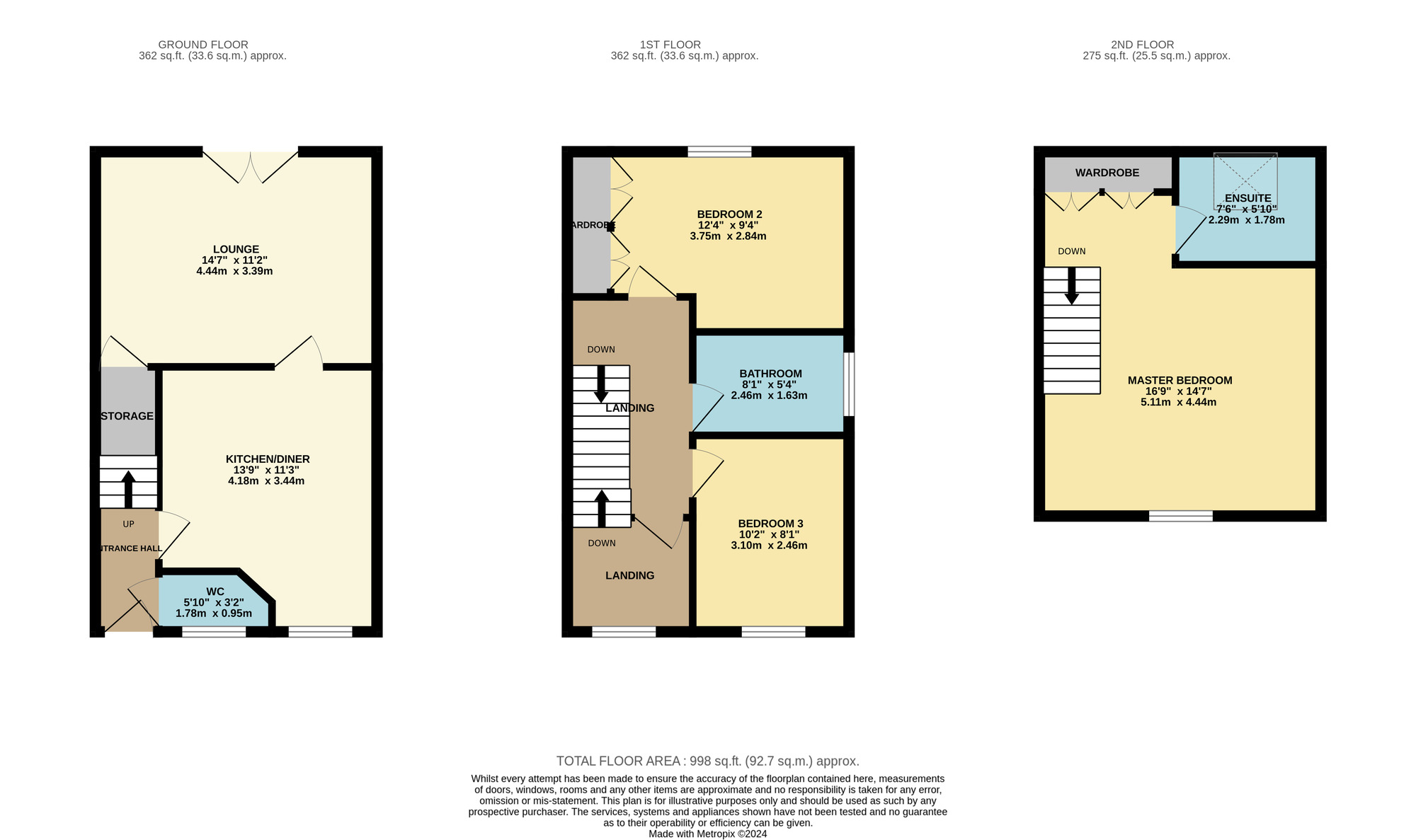 Floorplan of 3 bedroom End Terrace House for sale, George Stephenson Boulevard, Stockton-On-Tees, Cleveland, TS19