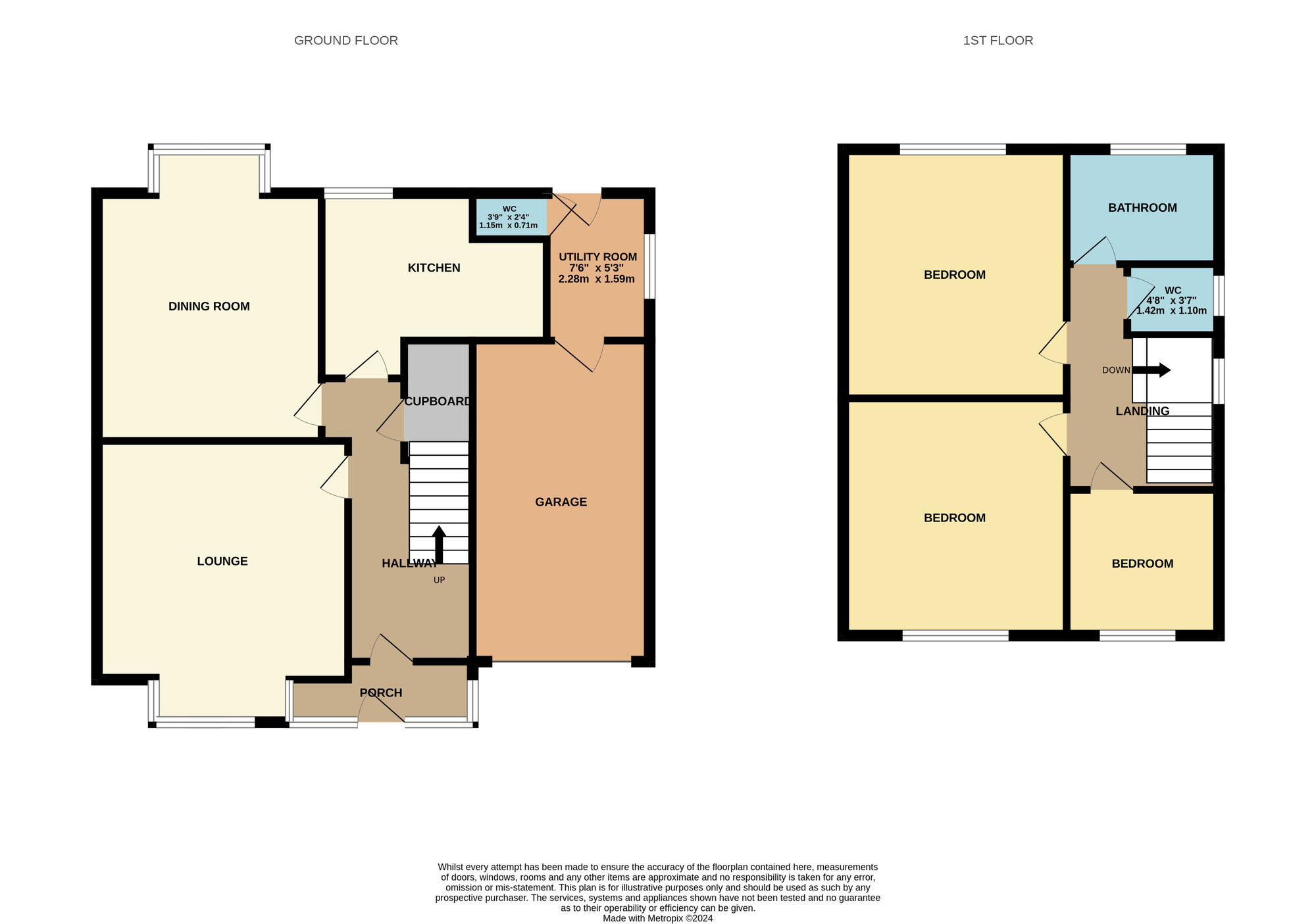 Floorplan of 3 bedroom Semi Detached House for sale, Hazeldene Avenue, Stockton-on-Tees, Durham, TS18