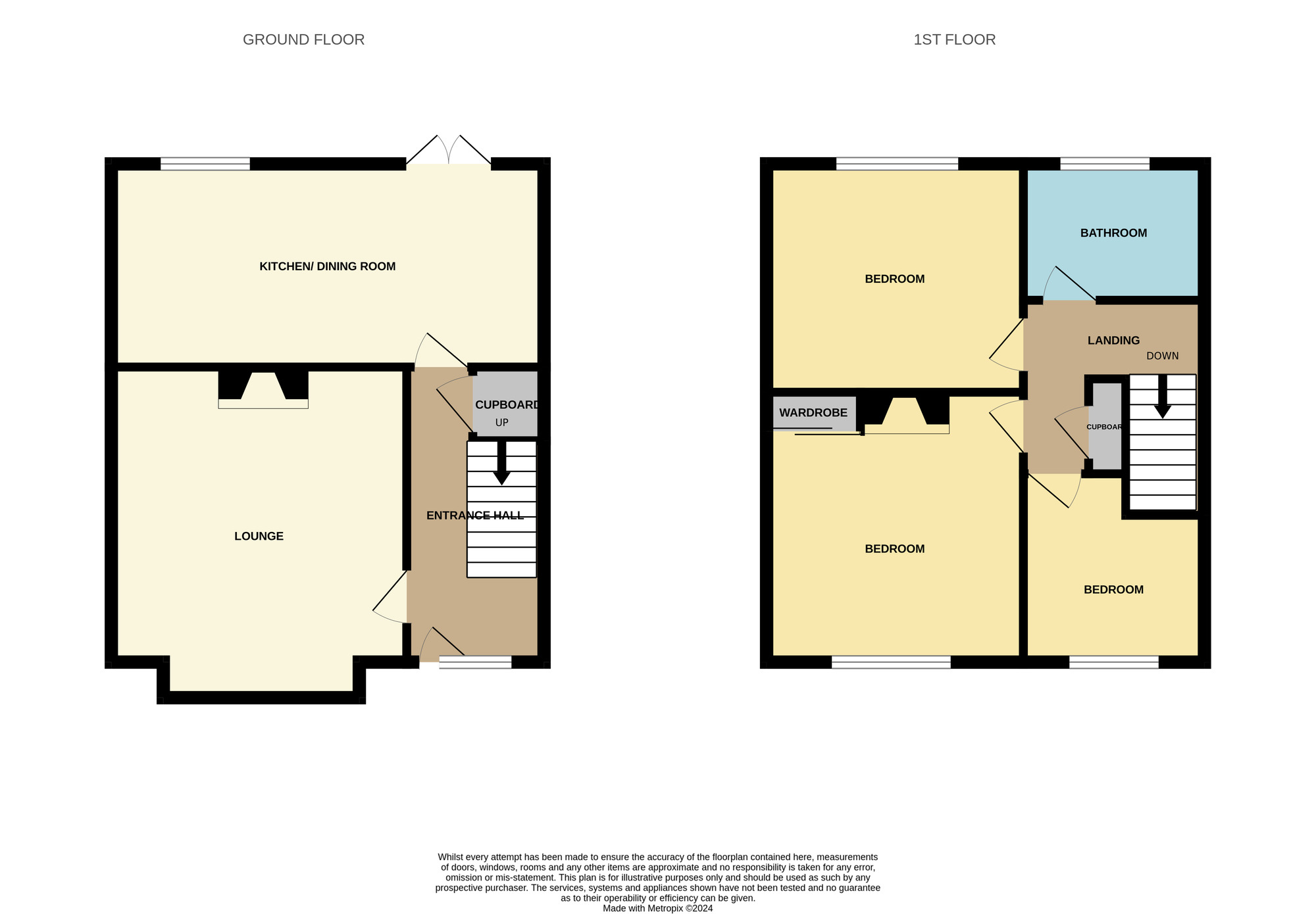 Floorplan of 3 bedroom End Terrace House for sale, Ramsbury Avenue, Stockton-on-Tees, Durham, TS19