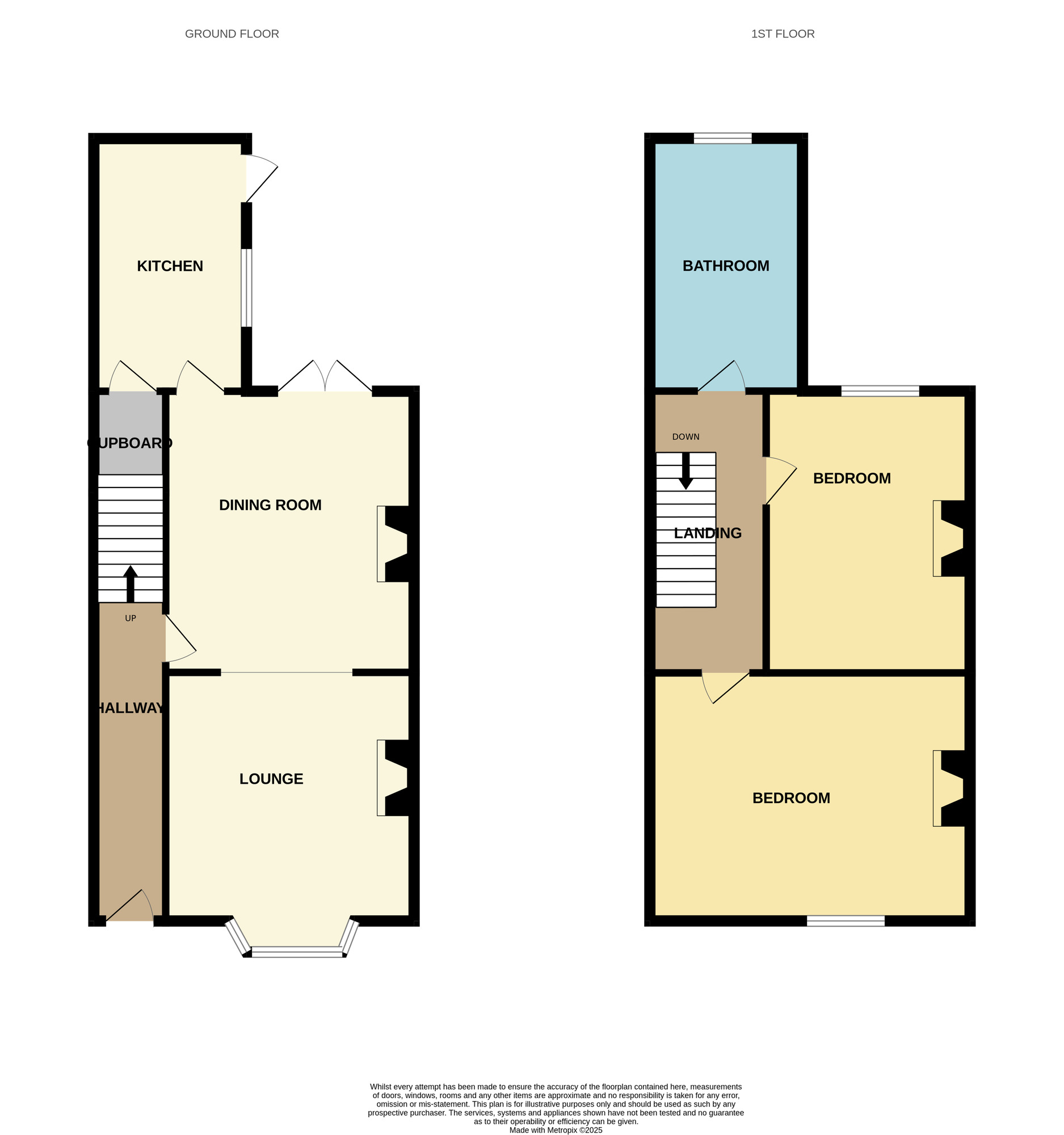 Floorplan of 2 bedroom Mid Terrace House for sale, Lambton Road, Stockton-On-Tees, Cleveland, TS19